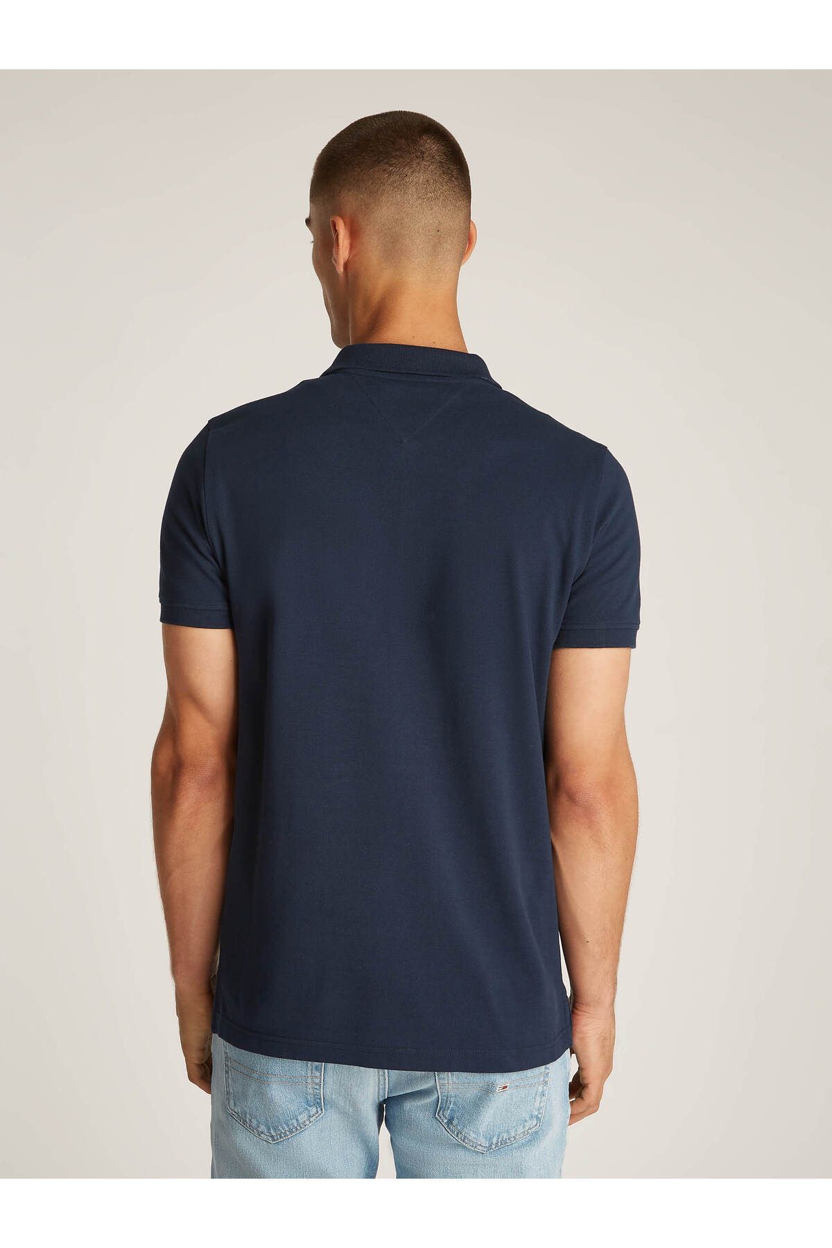 Tommy Hilfiger-Tmavé nočné námornícke polo tričko pre mužov 2