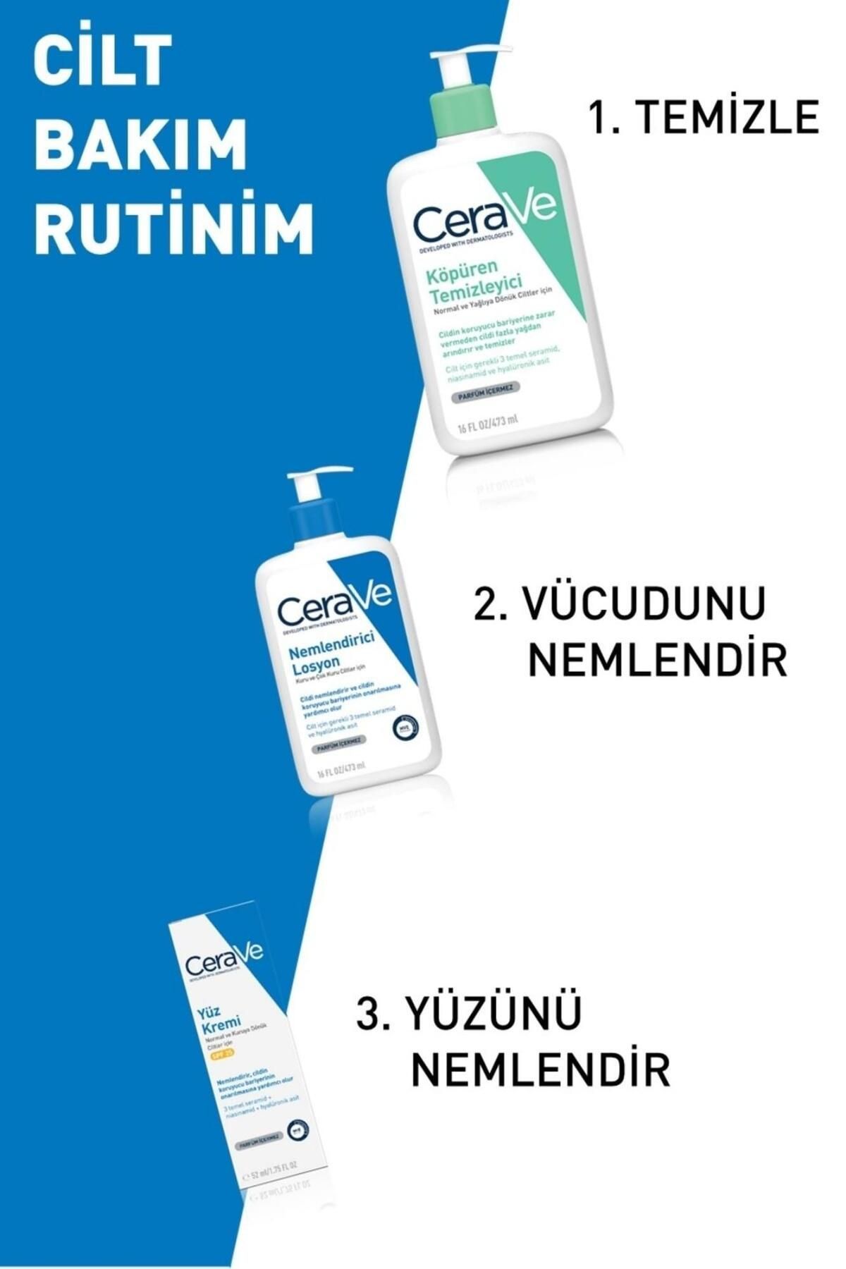 CeraVe Nemlendirici Losyon Kuru Ciltler Seramid Ve Hyalüronik Asit Içerikli Yüz Vücut 473ml-7