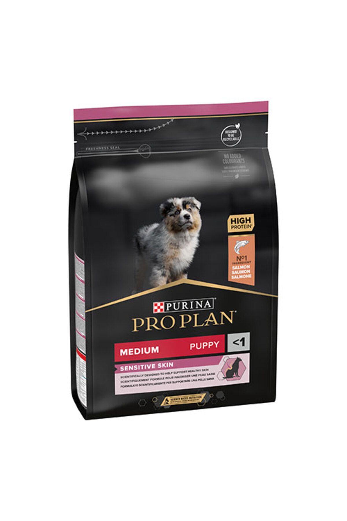 Pro Plan Medium Opti Derma Sensitive Skin Puppy Somonlu Orta Irk Yavru Köpek Maması 3 Kg