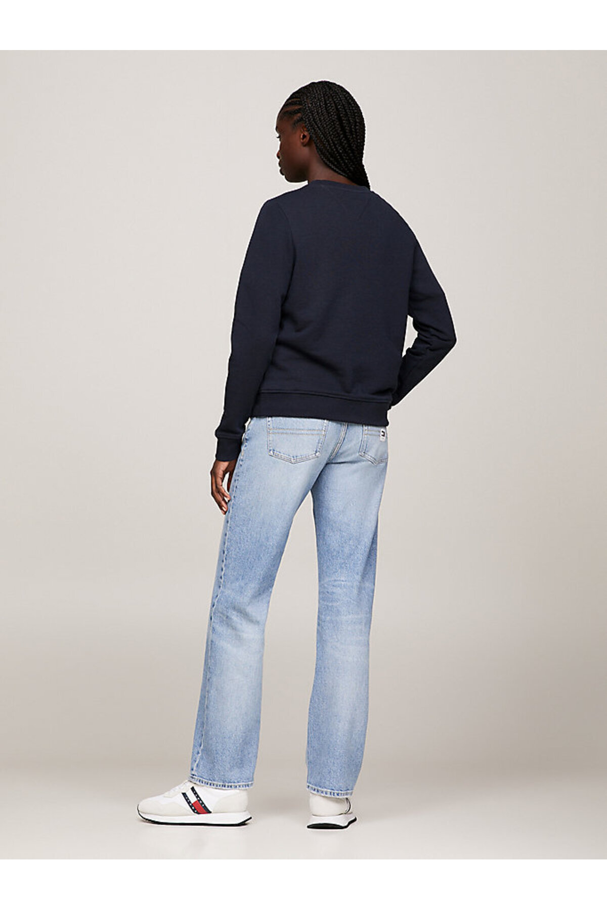 Tommy Hilfiger  Kadın Geniş Kesim Lacivert Sweatshirt - Görsel 3