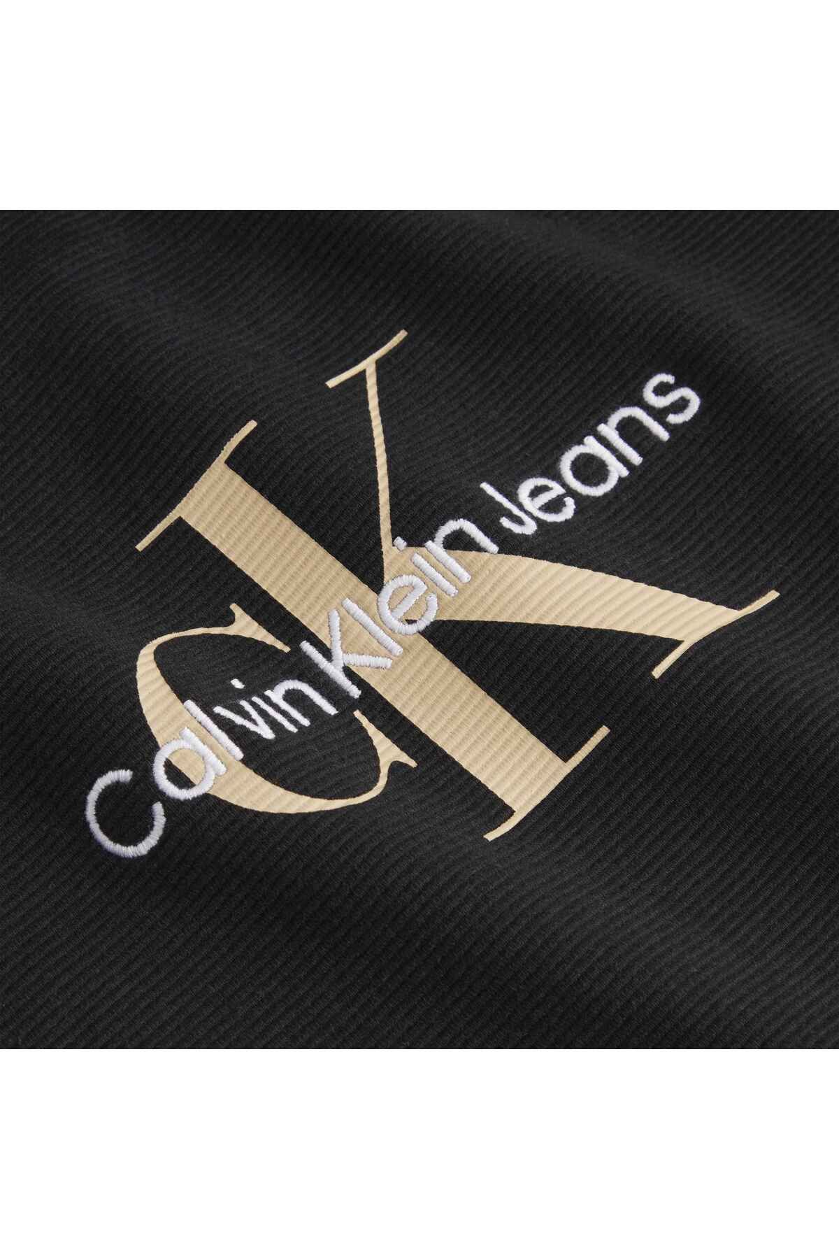 سویشرت مشکی مردانه بایگانی مونولوگ وافل کاپوت پیراهن 330J322701 Calvin Klein