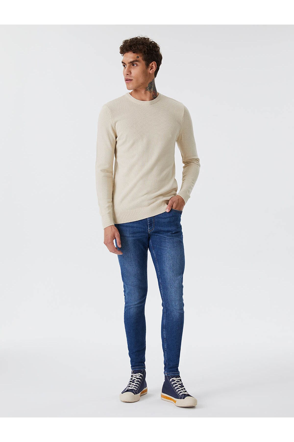 Loft-Men's Stone Colored Sweater - Lf 2030179 4