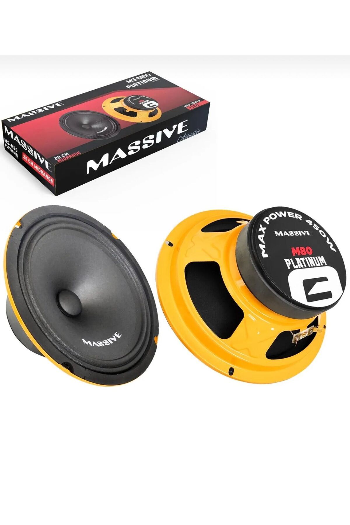 Soundmax M80 20cm Midrange 450wat 175rms Iki Adet Kapaksiz Üründür