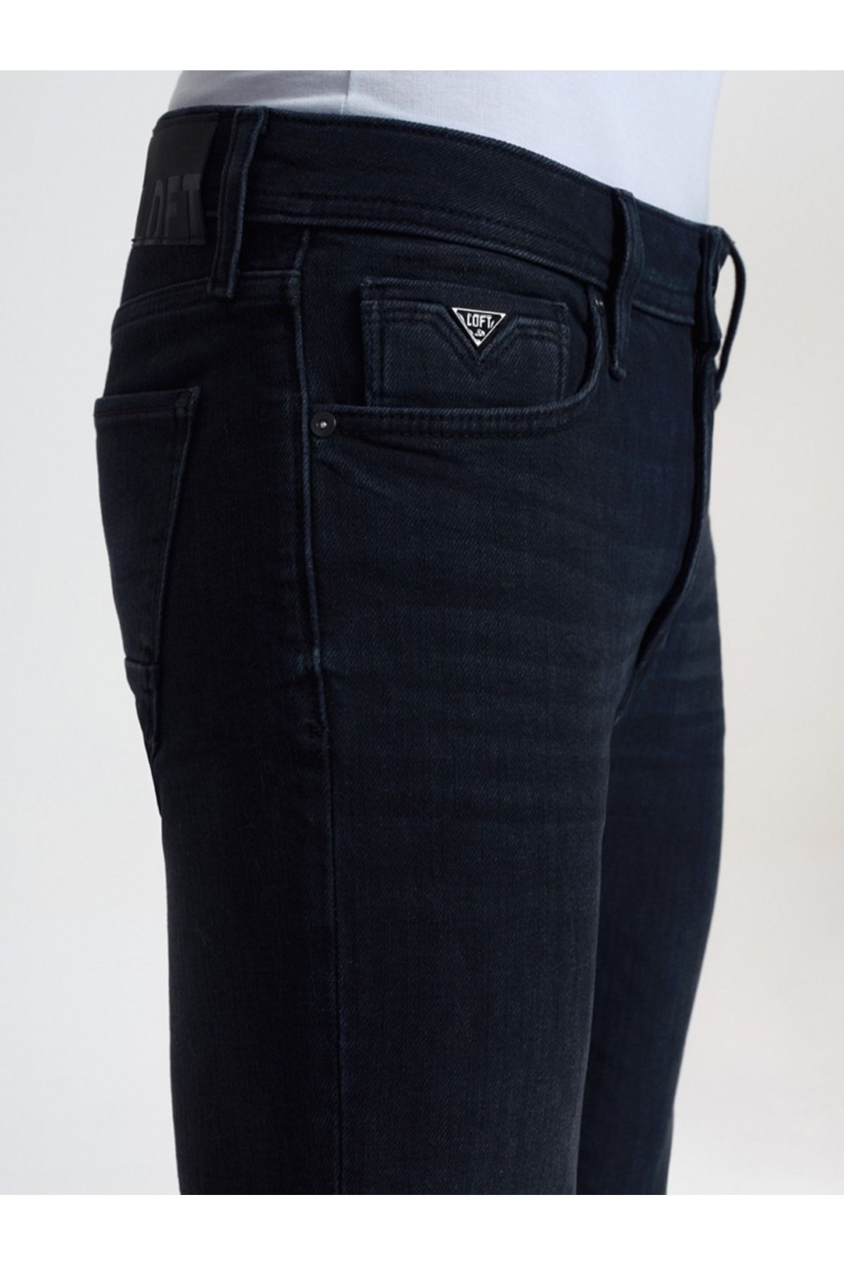 شلوار جین مشکی مردانه سیاه Justin Skinny Fit Gean LF2034749 Loft