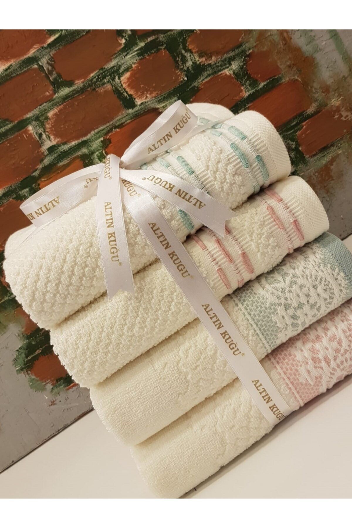 Özdilek-Evony Bronie Towel Set of 4 - Mint Powder 2