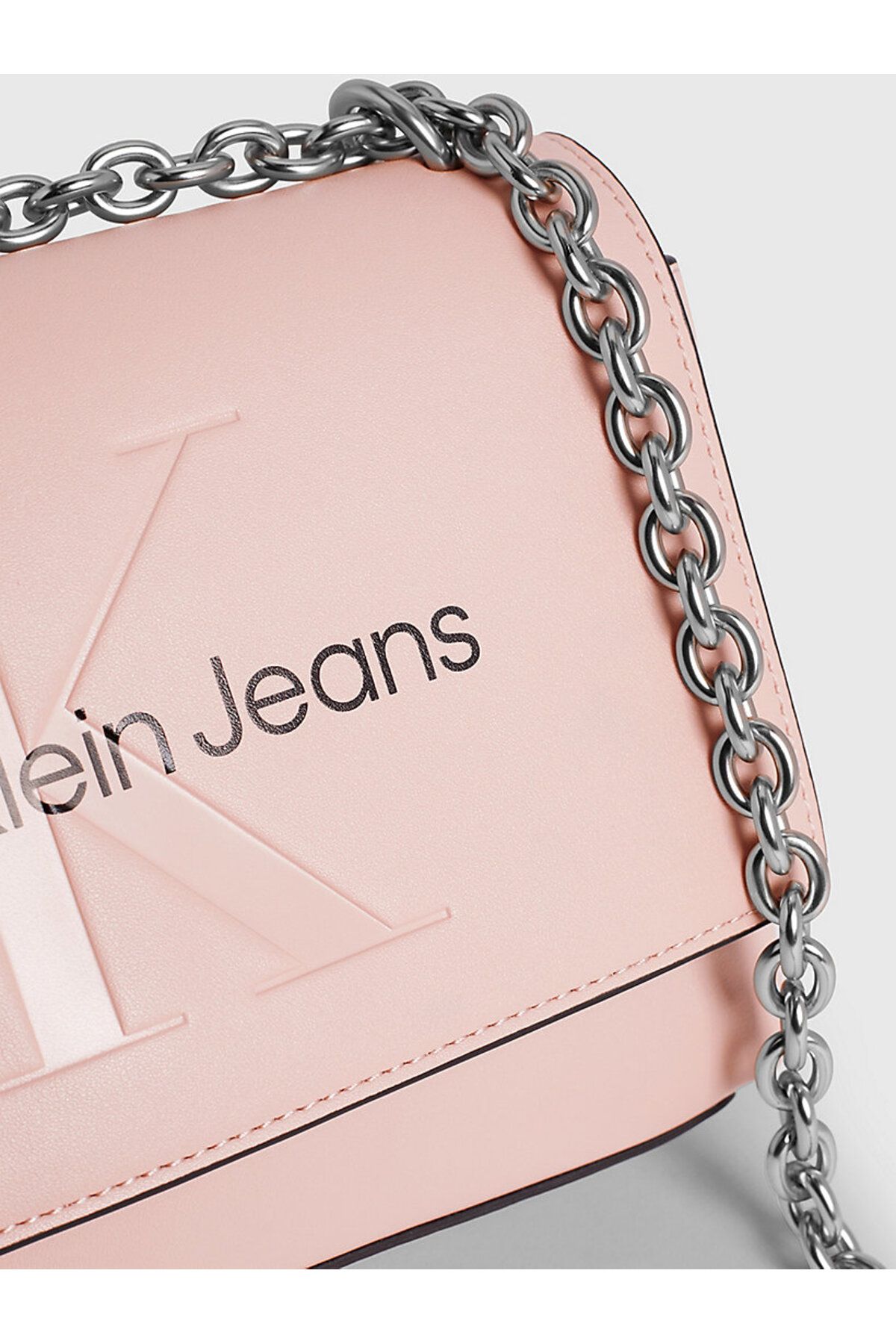کیف شانه ای صورتی مردانه و زنانه مجسمه EW فلپ Conv25 Mono Calvin Klein
