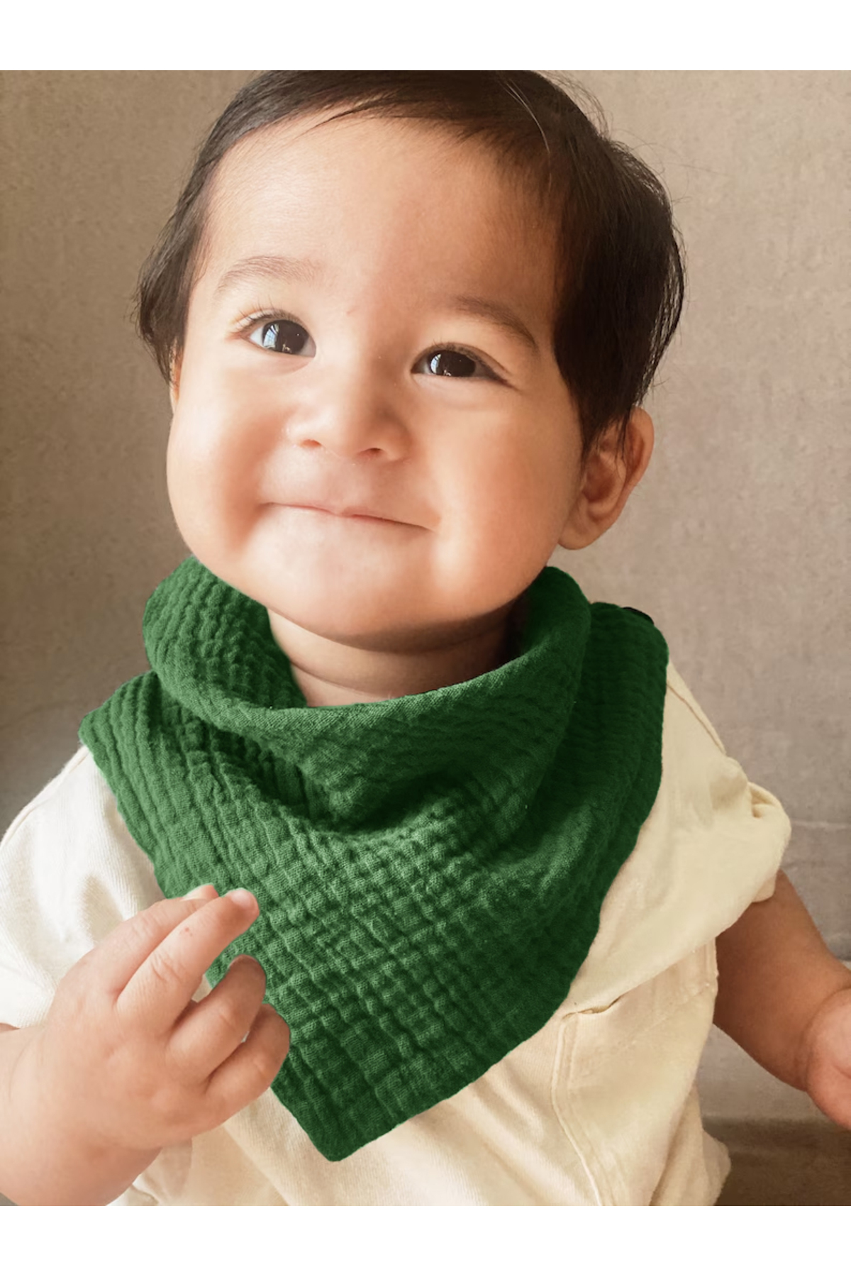 destinyhometex %100 Pamuklu 8 Kat Muslin Kumaş Üç Çıtçıtlı 4'lü Bebek Mama Önlüğü Ve Gaz Çıkarma Omuz Örtüsü Set fotoğrafı 7 (önizleme)