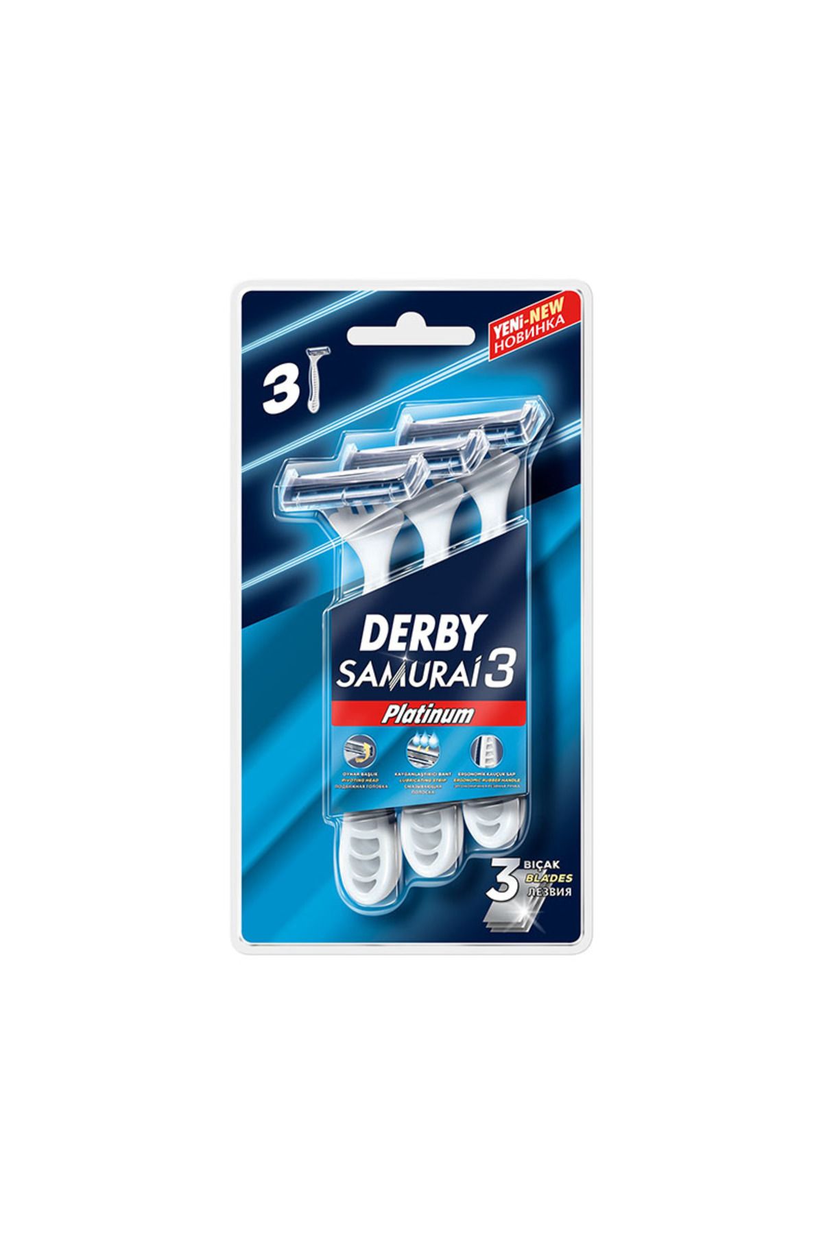 Derby Samurai 3 Platinum 3'lü Blister