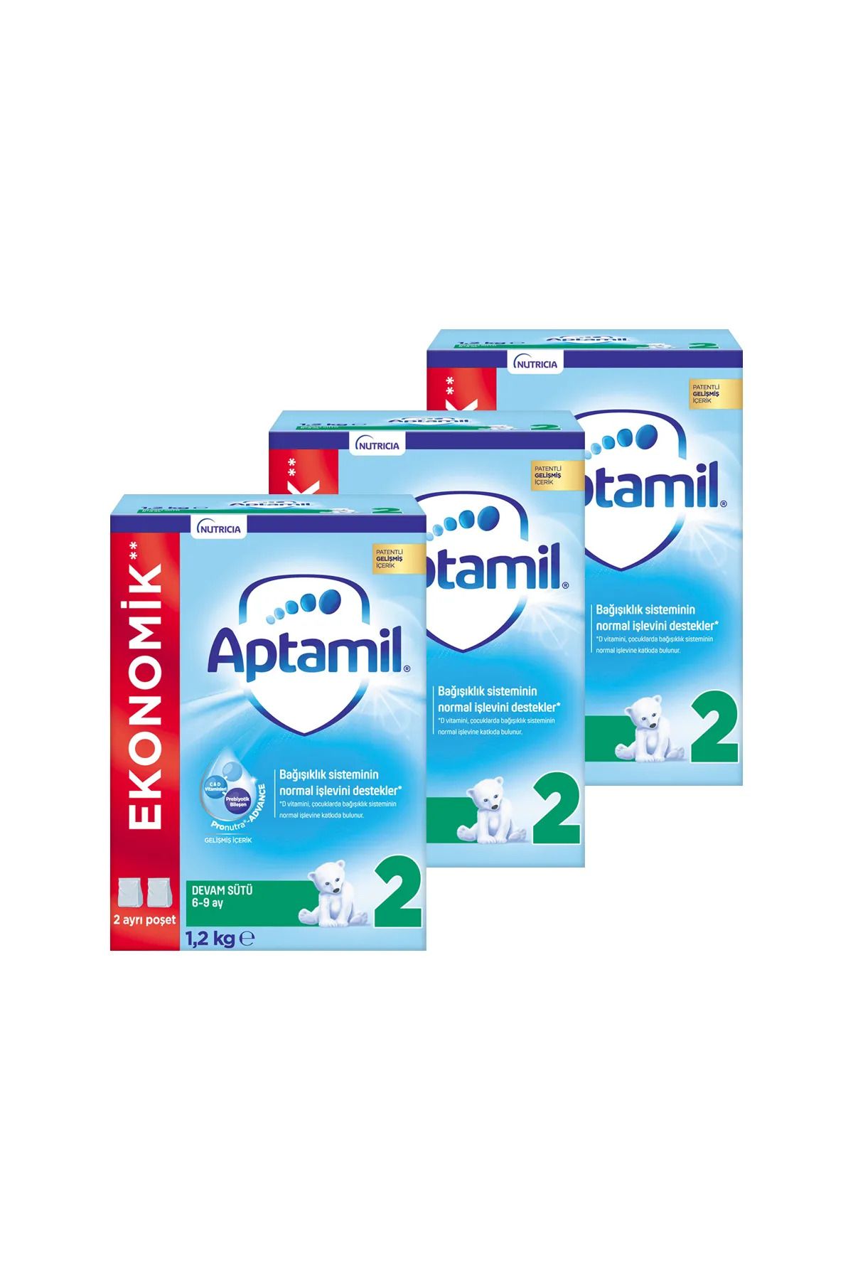 Aptamil 2 Numara 1200 GR 6-9 Ay 3`lü Avantaj Paketi (3600 GR)