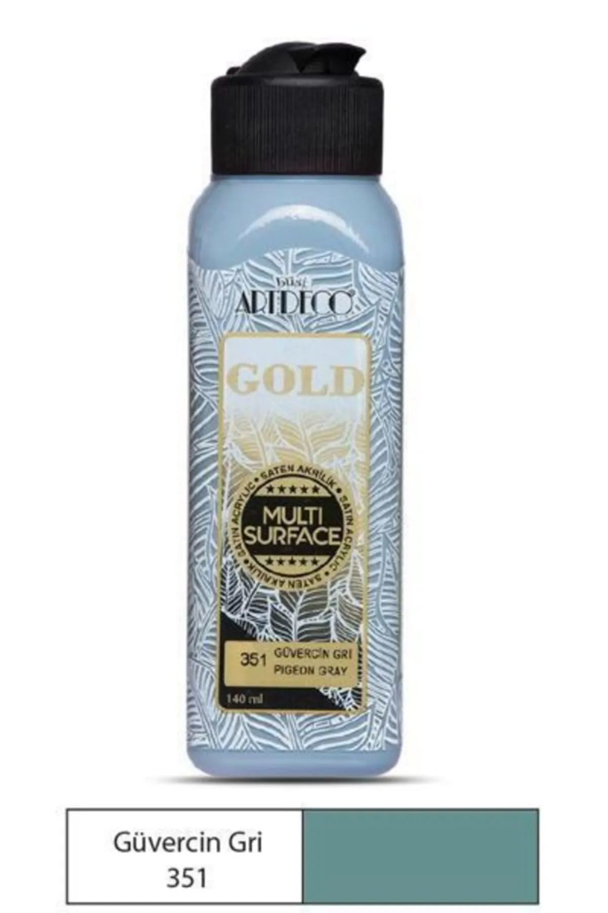 Heez Artdeco Gold Multi Surface Akrilik Boya 140 ml Gri