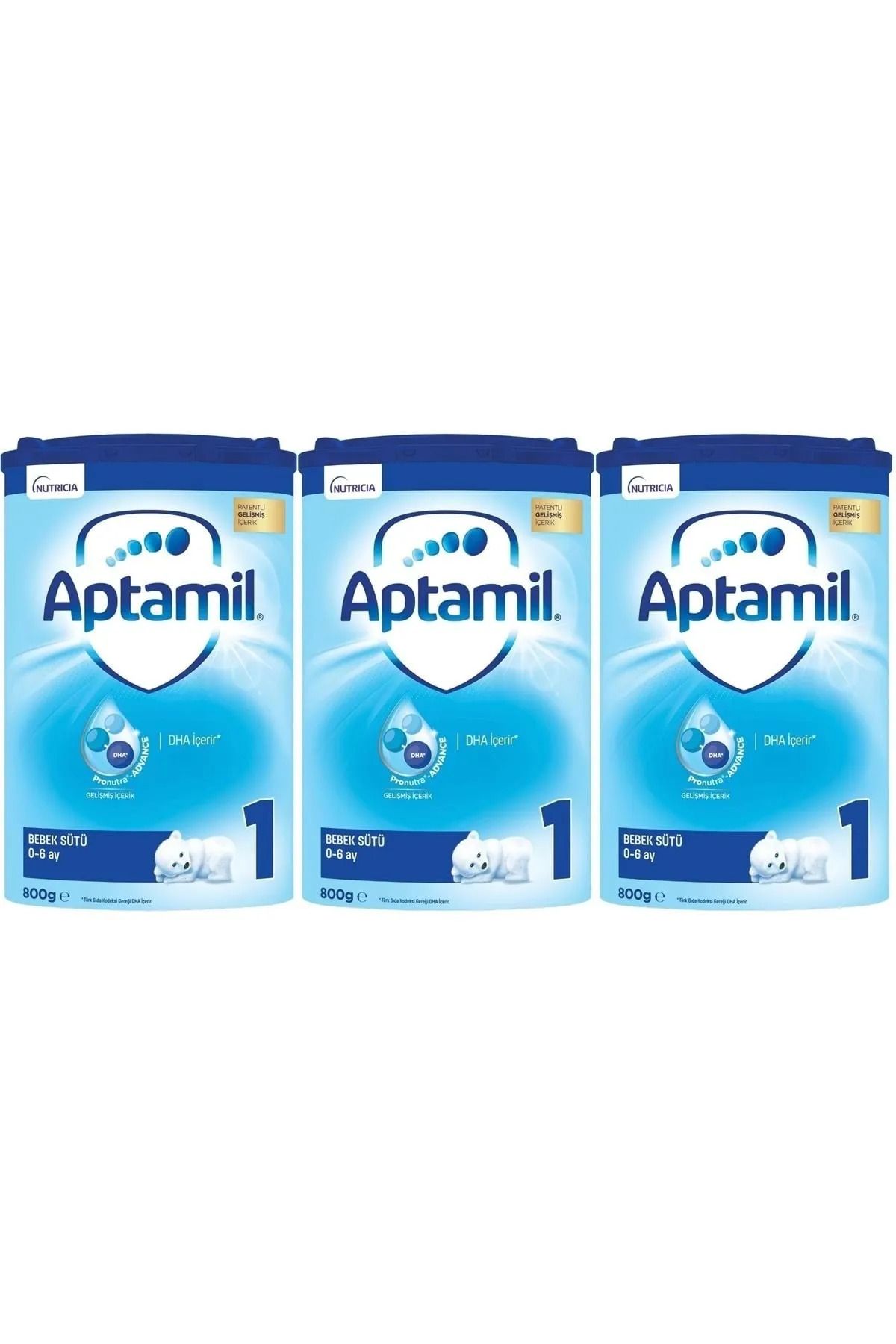 Aptamil 1 Numara 800 GR 0-6 Ay 3`lü Avantaj Paketi (2400 GR)