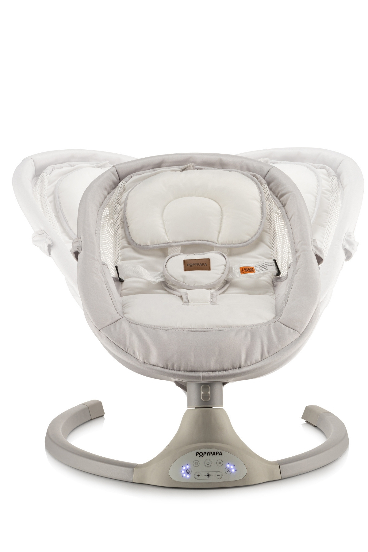 Hoffie Popypapa Mercury Elektrikli Otomatik Sallanan Kademeli Bebek Ana Kucağı,oyuncaklı,white/gri fotoğrafı 3 (önizleme)