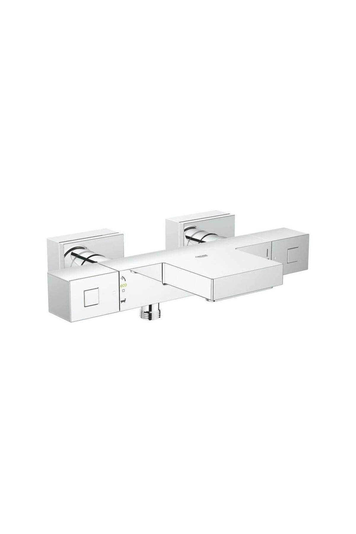 Grohe Baterie Cada Cu Termostat Grohe Cube, Montare Aparenta, Diverter, Protectie Reflux, Waterfall, Crom - One Size