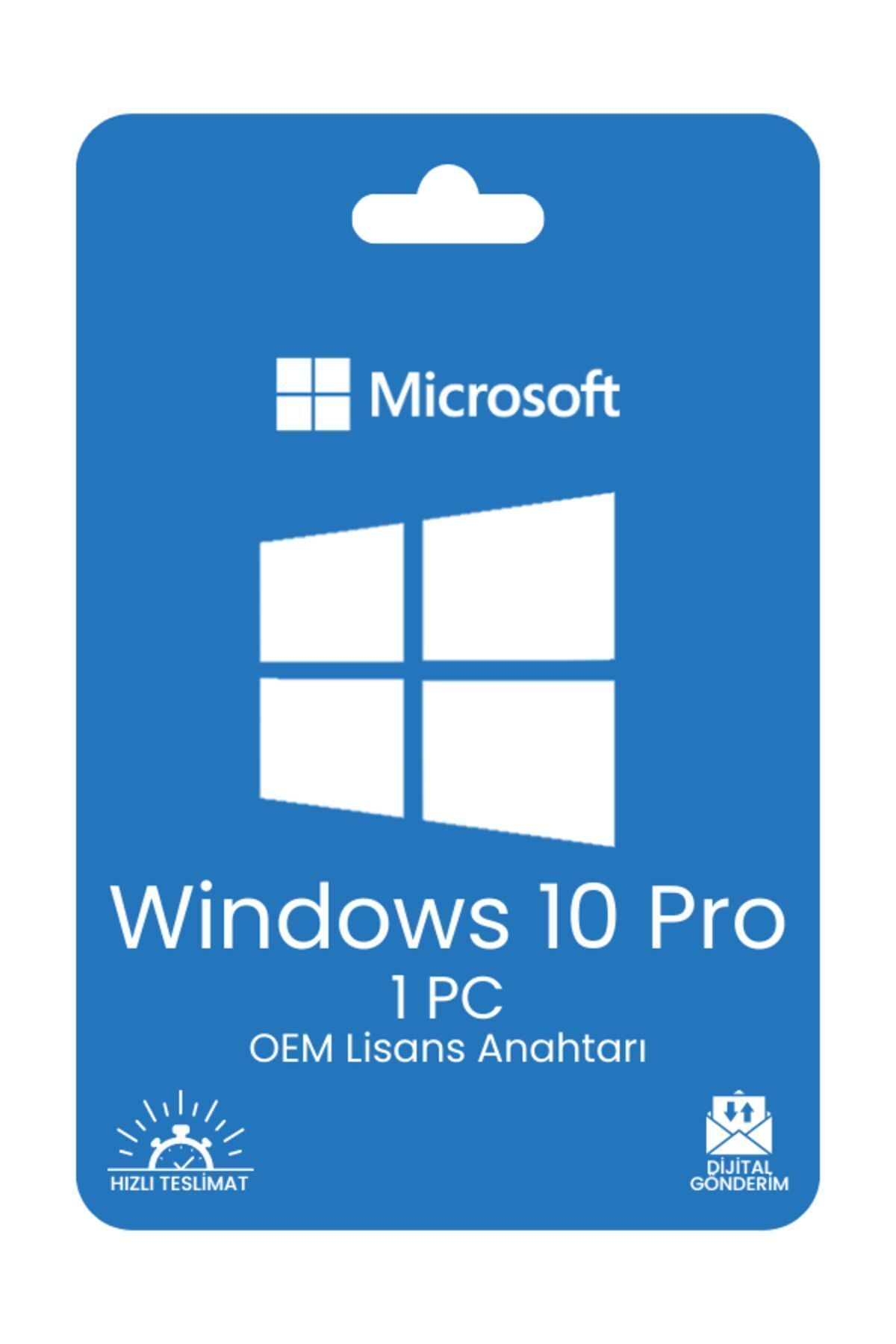 MICROSOFT Windows 10 Pro Oem Dijital Lisans Anahtarı