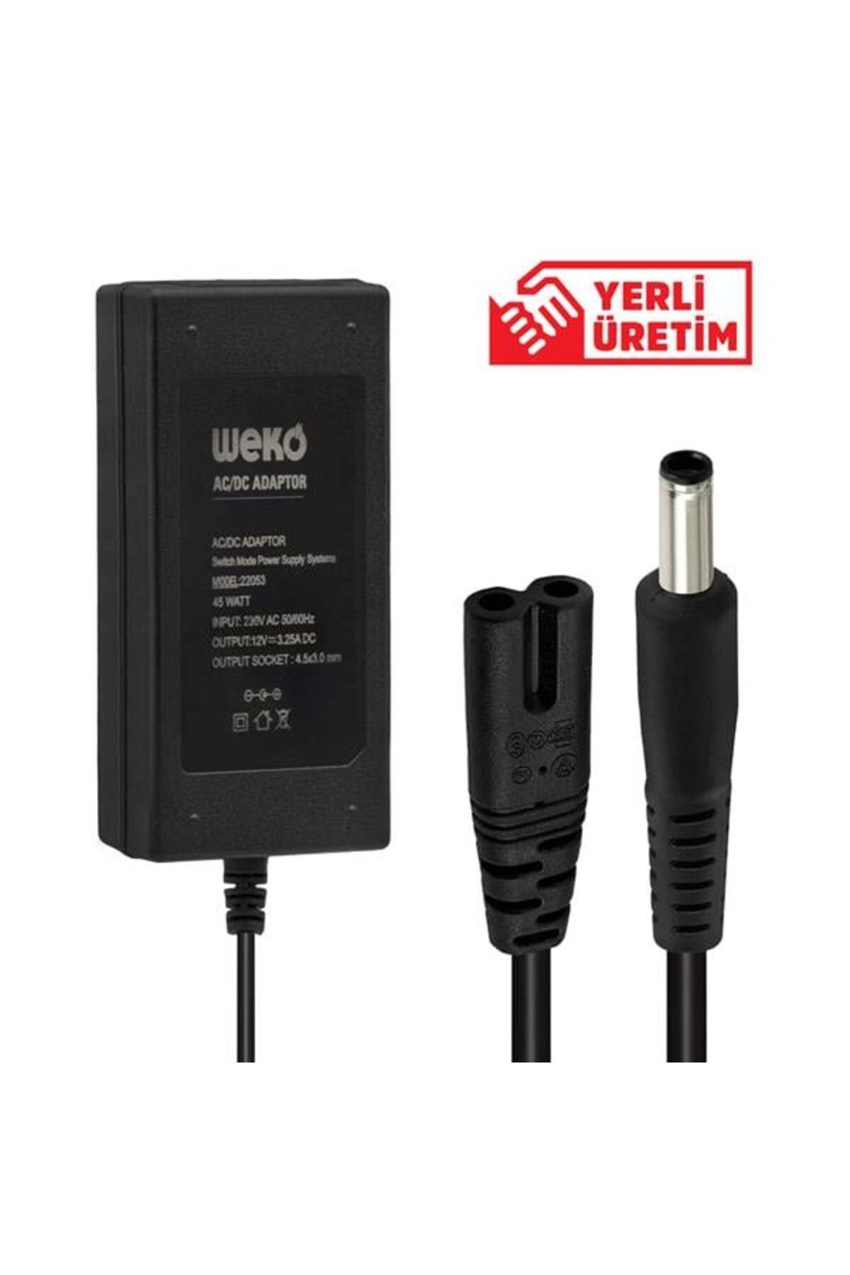 nerede bulurum 12 Volt - 3.25 Amper 4.5*3.0 Uçlu Yerli ÜretiM Notebook Adaptör