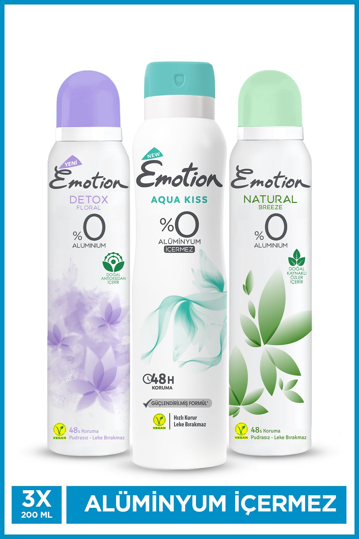 Emotion Kadın Deodorant Karma Set 3x200 Ml