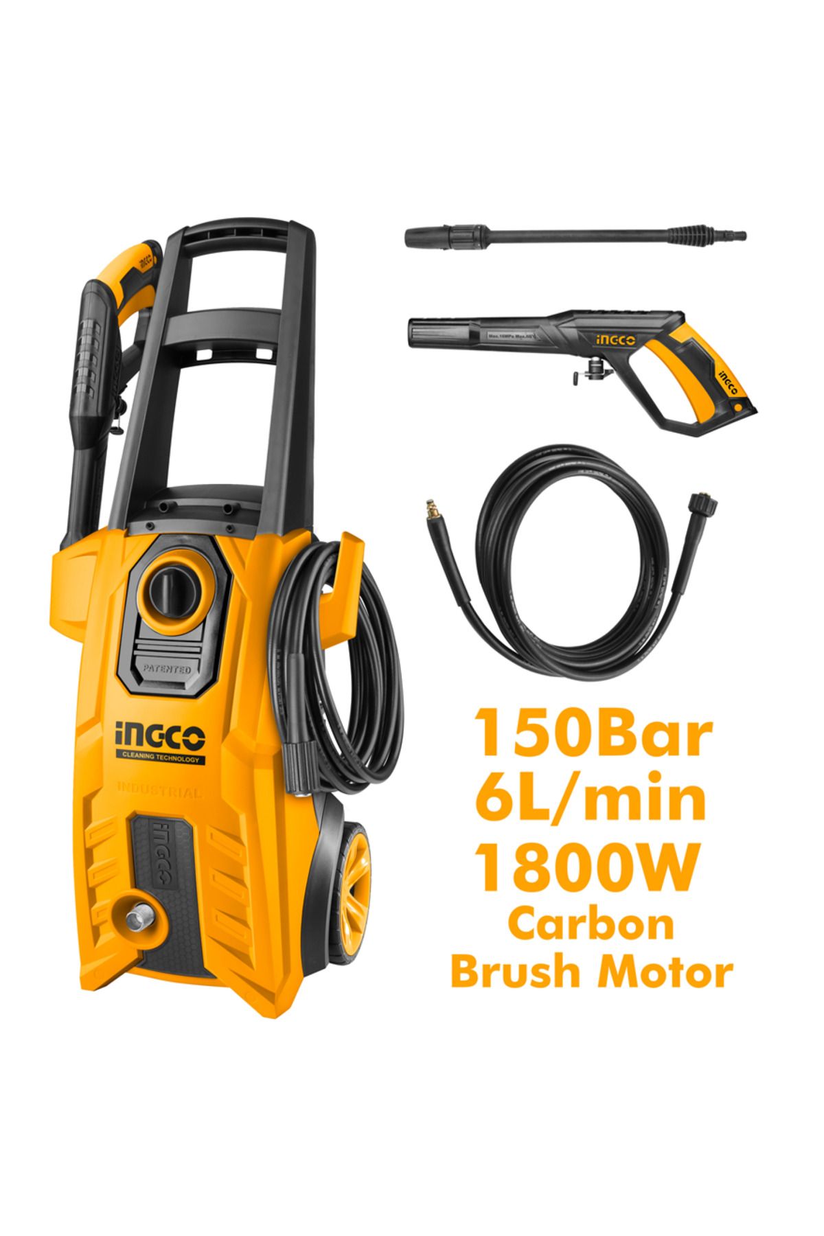 Ingco İngco Endüstriyel Yüksek Basınçlı Yıkama Makinesi 1800W HPWR18008