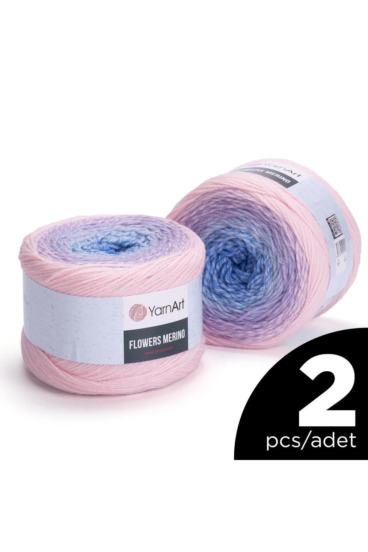 Yarnart-Flowers Merino Knitting Strip - 551 - Pack of 2 1