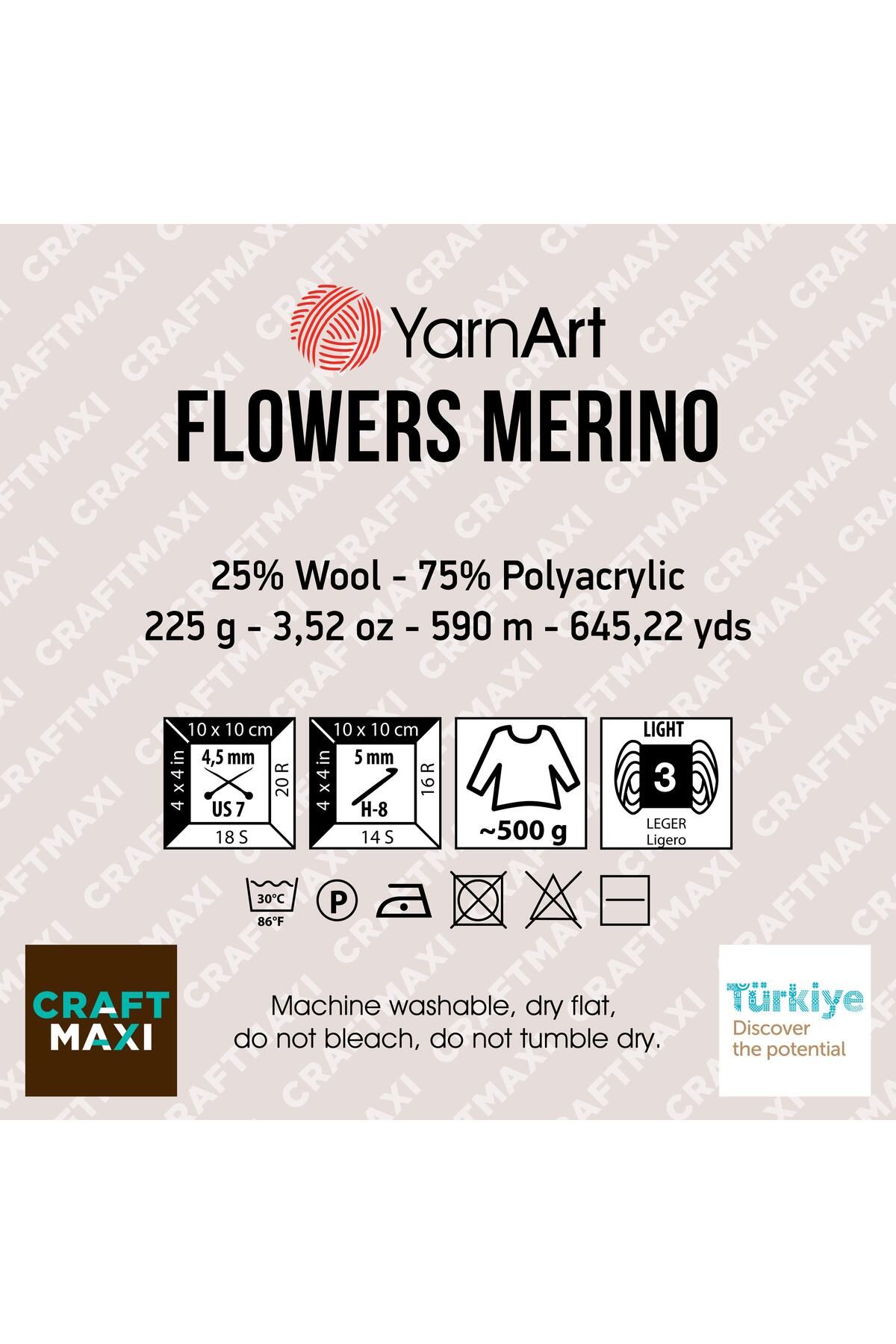 Yarnart-Flowers Merino Knitting Strip - 551 - Pack of 2 2