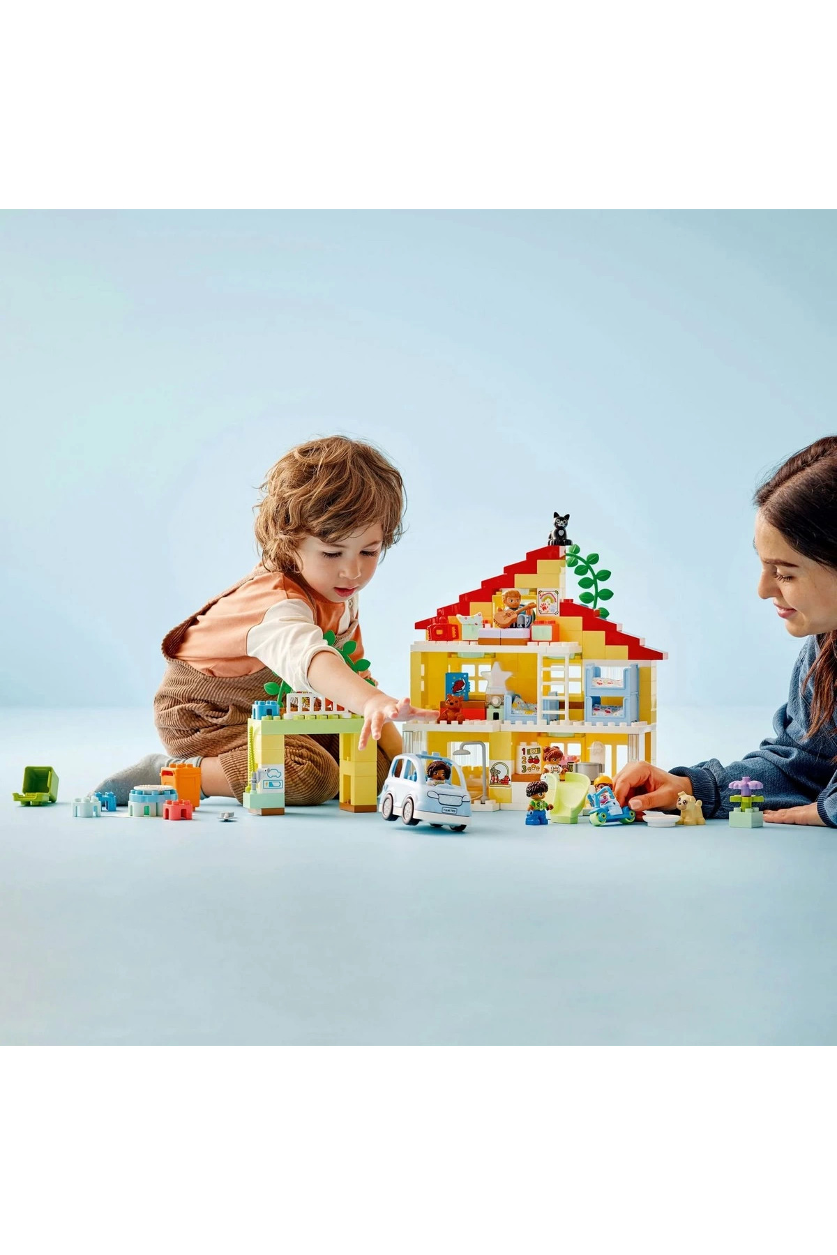 دوپلو تاون خانه خانوادگی ۳ در ۱ ۱۰۹۹۴ کیت ساختمانی اسباب‌بازی