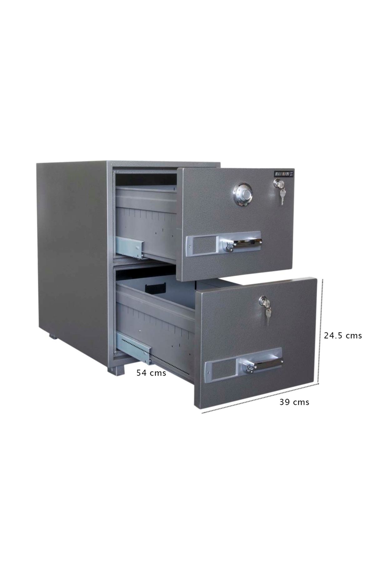 Mahmayi-Secureplus 680-2Dk 2 Dial Lockable Drawer Storage Fire Filing (2 Drawer, Key + Dial) 8