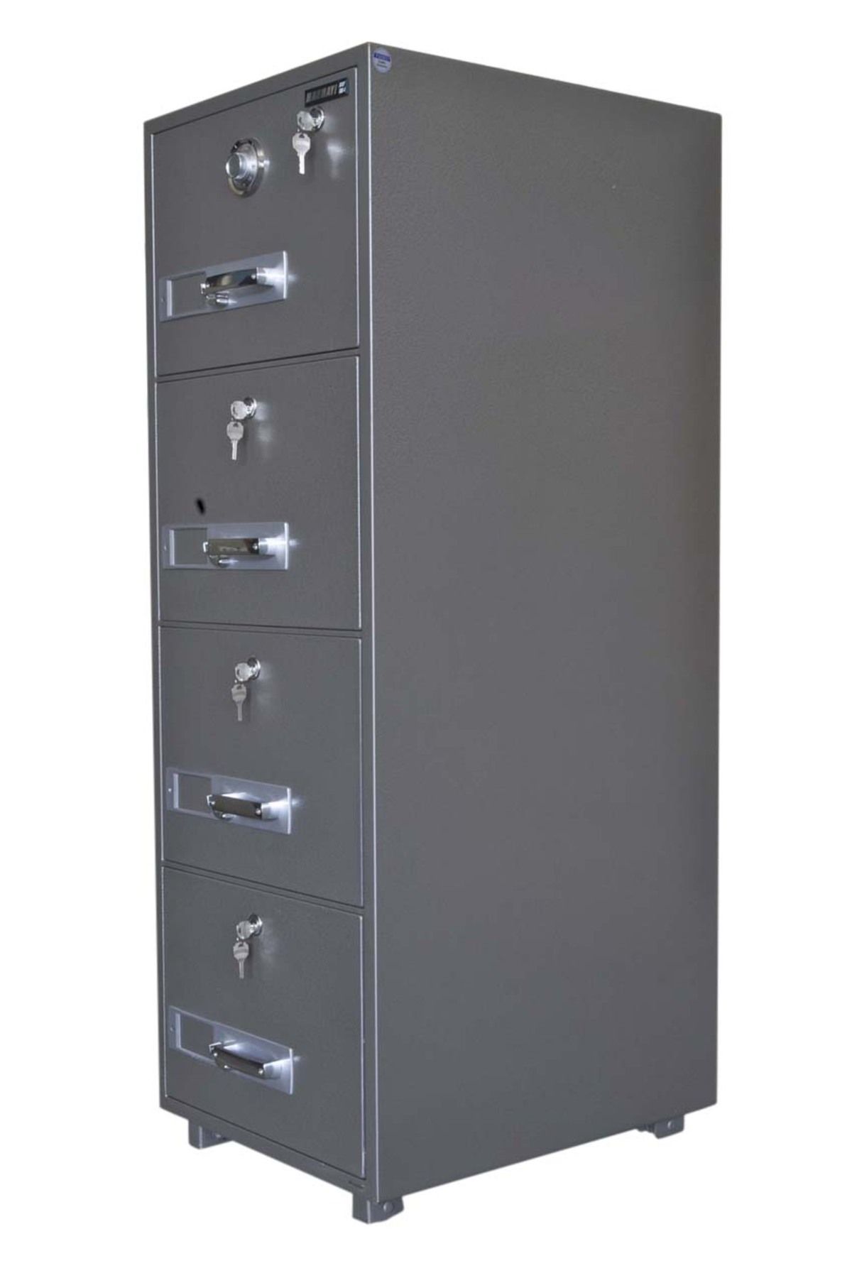 Mahmayi-Secure Plus Locking Dial For Better Organisation 4 Drawer Fire Filing Cabinet - 680-4DK, Grey 8