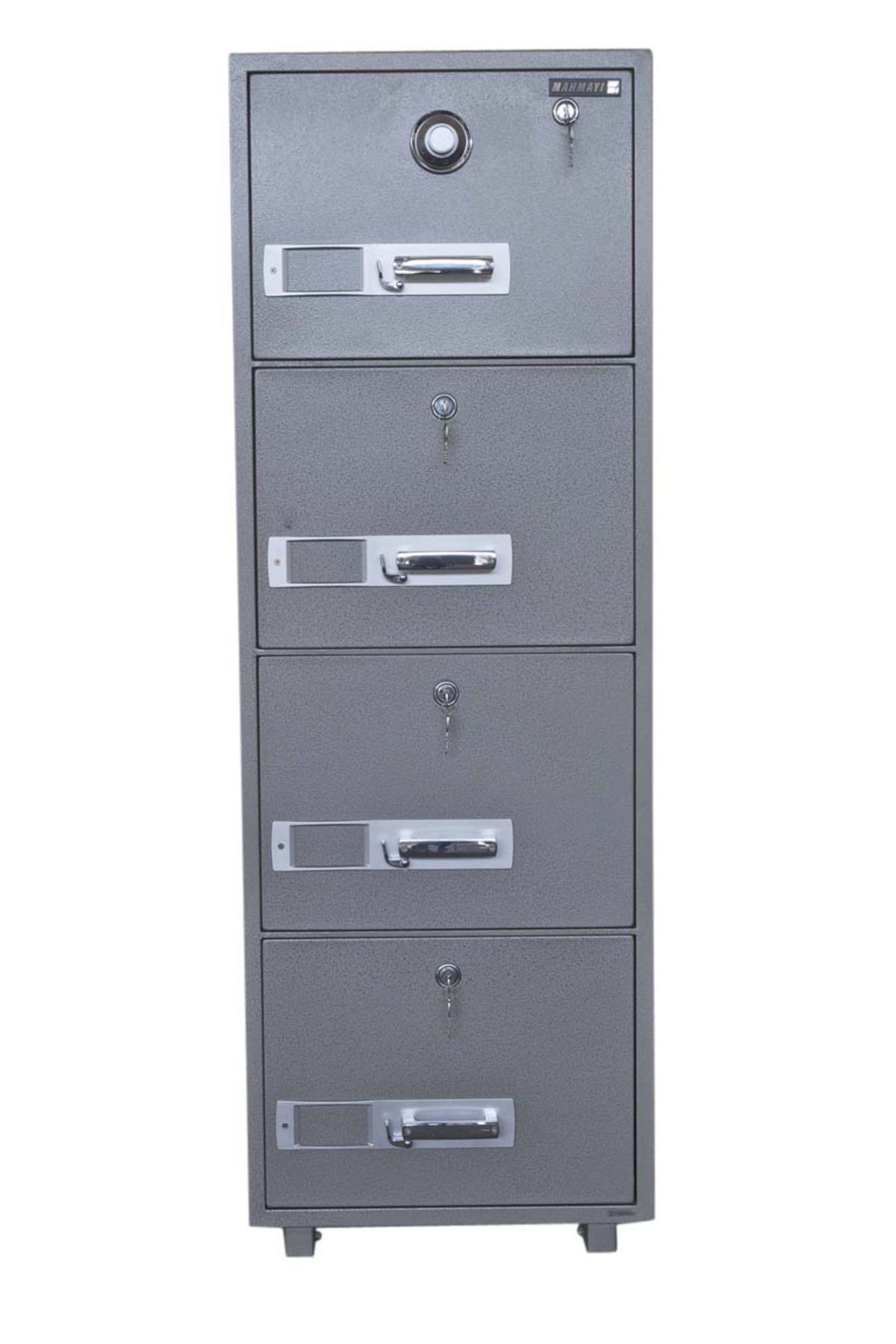 Mahmayi-Secure Plus Locking Dial For Better Organisation 4 Drawer Fire Filing Cabinet - 680-4DK, Grey 7