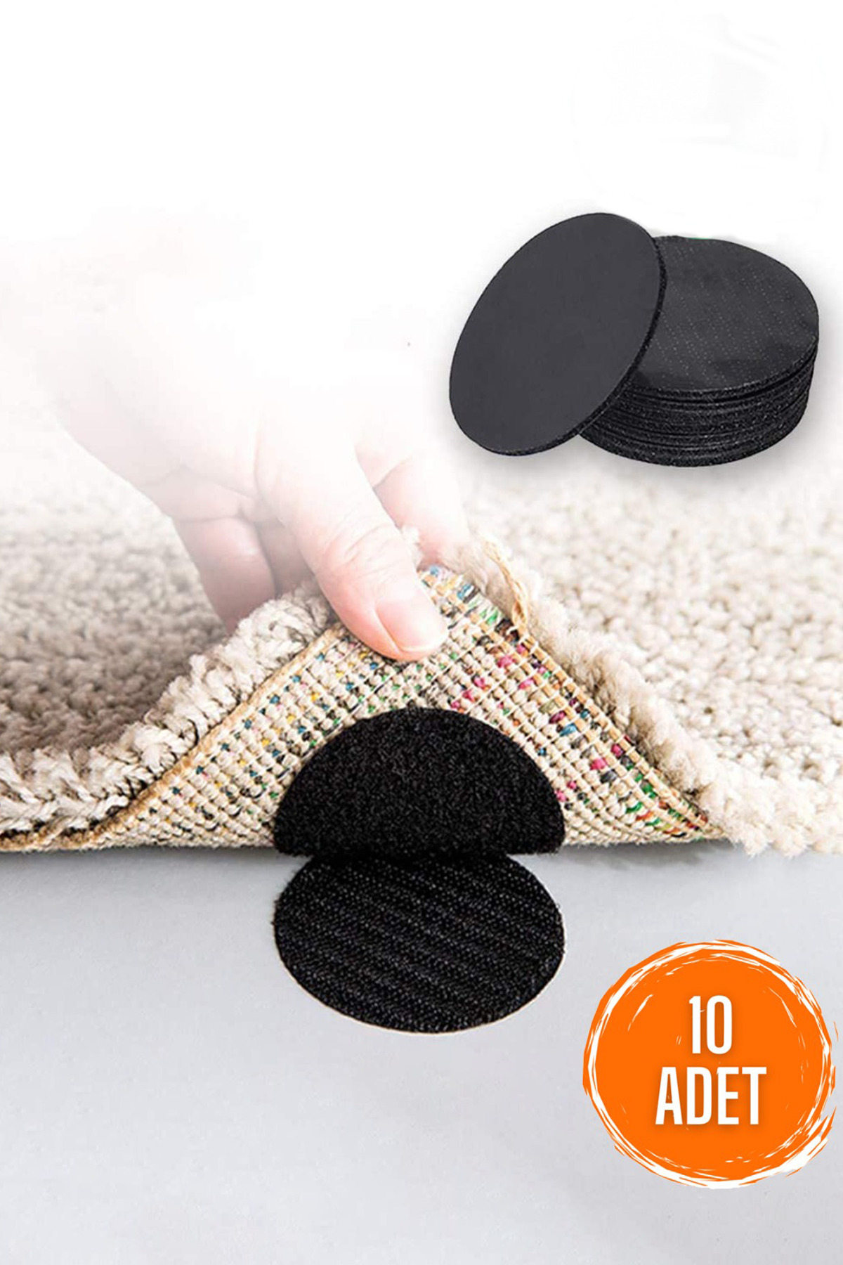 COZY SENSE Yapışkanlı Cırt Cırtlı Bant Yıkanabilir Halı Kaydırmaz Örtü Kilim Çarşaf Sabitleyici Kaymaz Halı