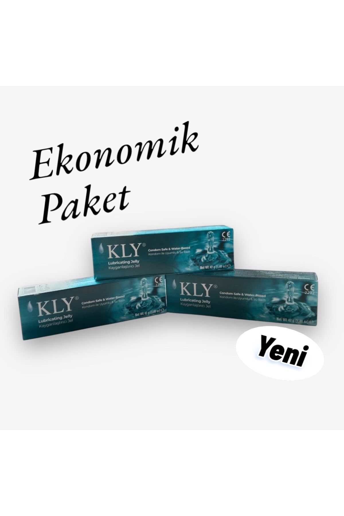 KLY 3'LÜ EKONOMİK PAKET 42 GR LUBRIKANT JEL KONDOM İLE UYUMLU NON-STERİL (TOPLAM 126 GR)