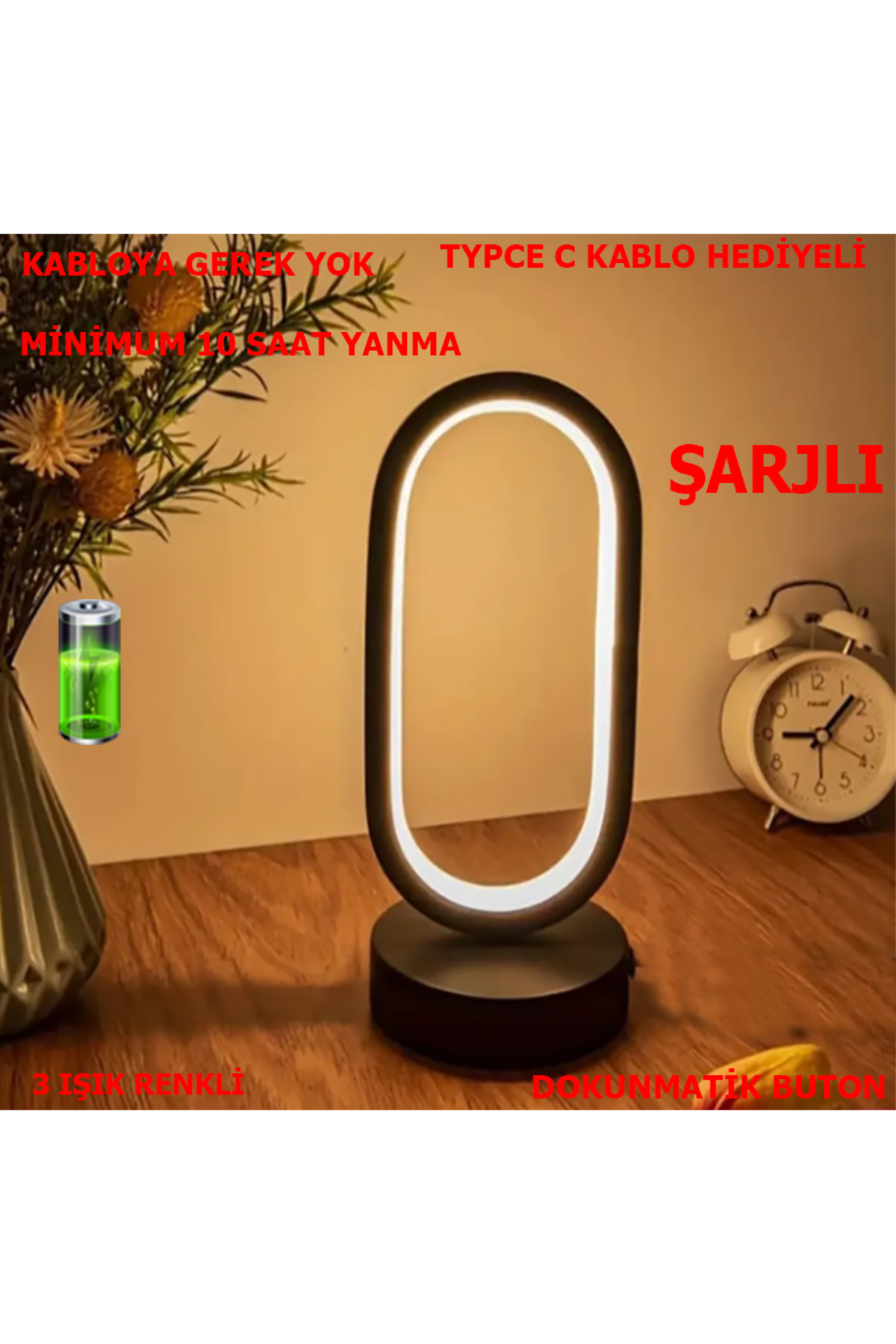 SimaAvize Modern Şarjlı Led Masa Lambası