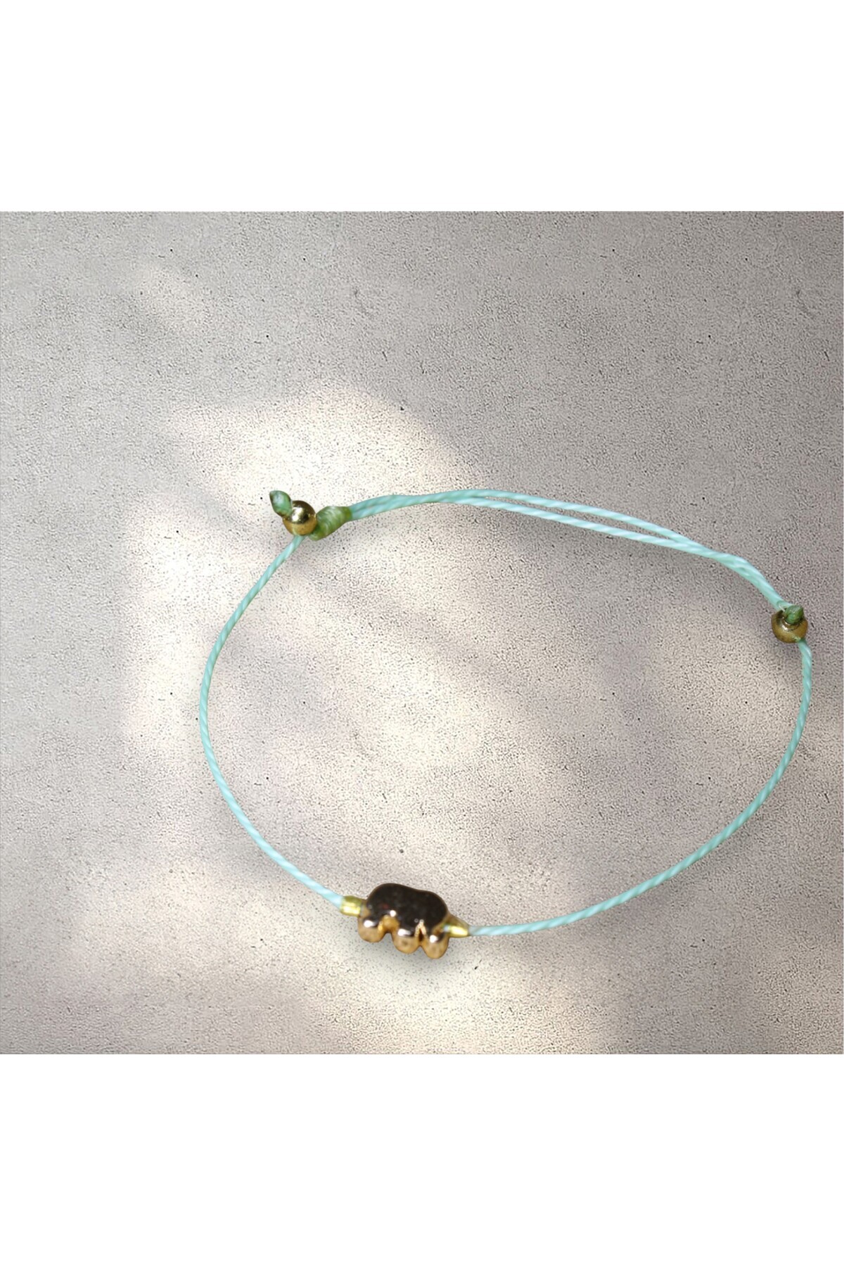 DEHNA-Stylish Metal Elephant Object Adjustable String Bracelet in Spring and Summer Colors 2