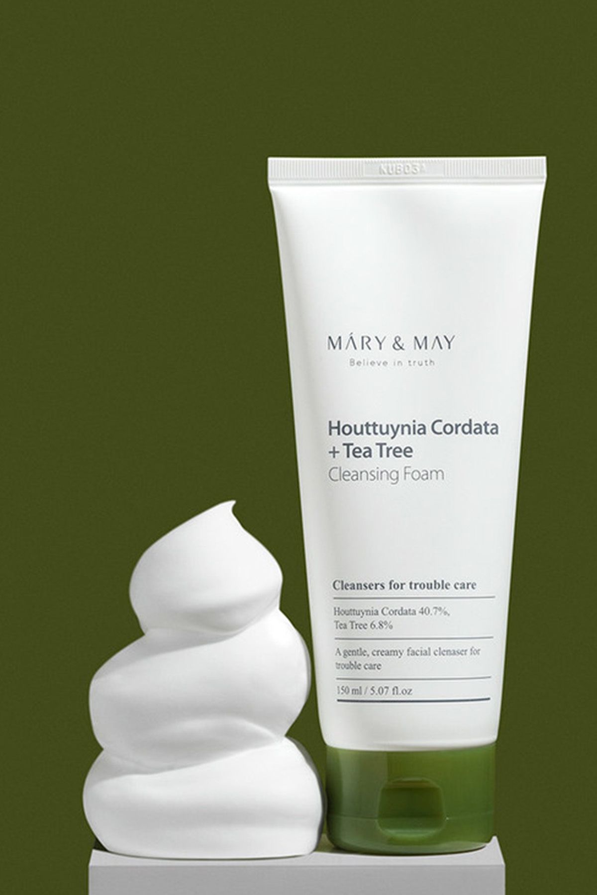 پاک کننده صورت پوست حساس تمیز مناسب ضد آب HOUTTUYNIA CORDATA پاکسازی درخت چای ویونین Mary & May
