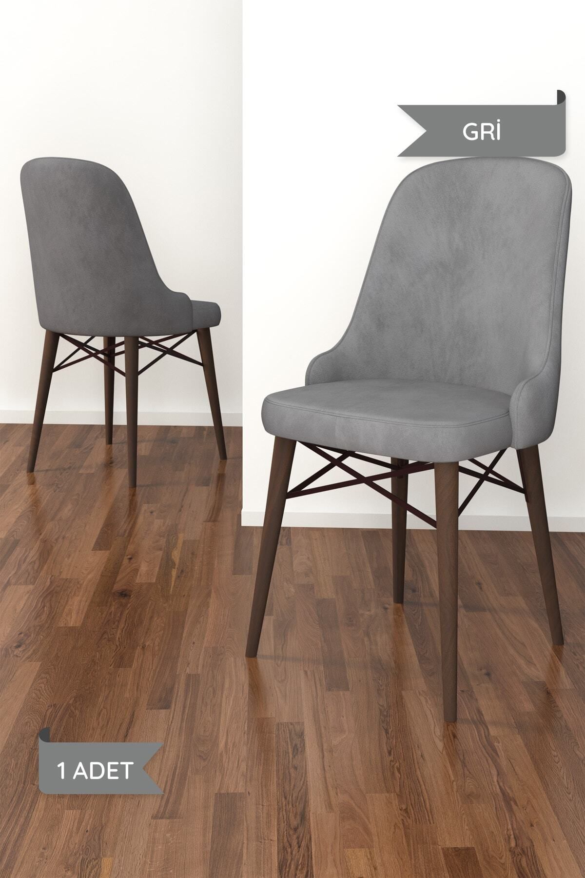 Vilte Meşe Desen 80x132 Mdf Açılabilir Mutfak Masası Takımı 4 Adet Sandalye-3