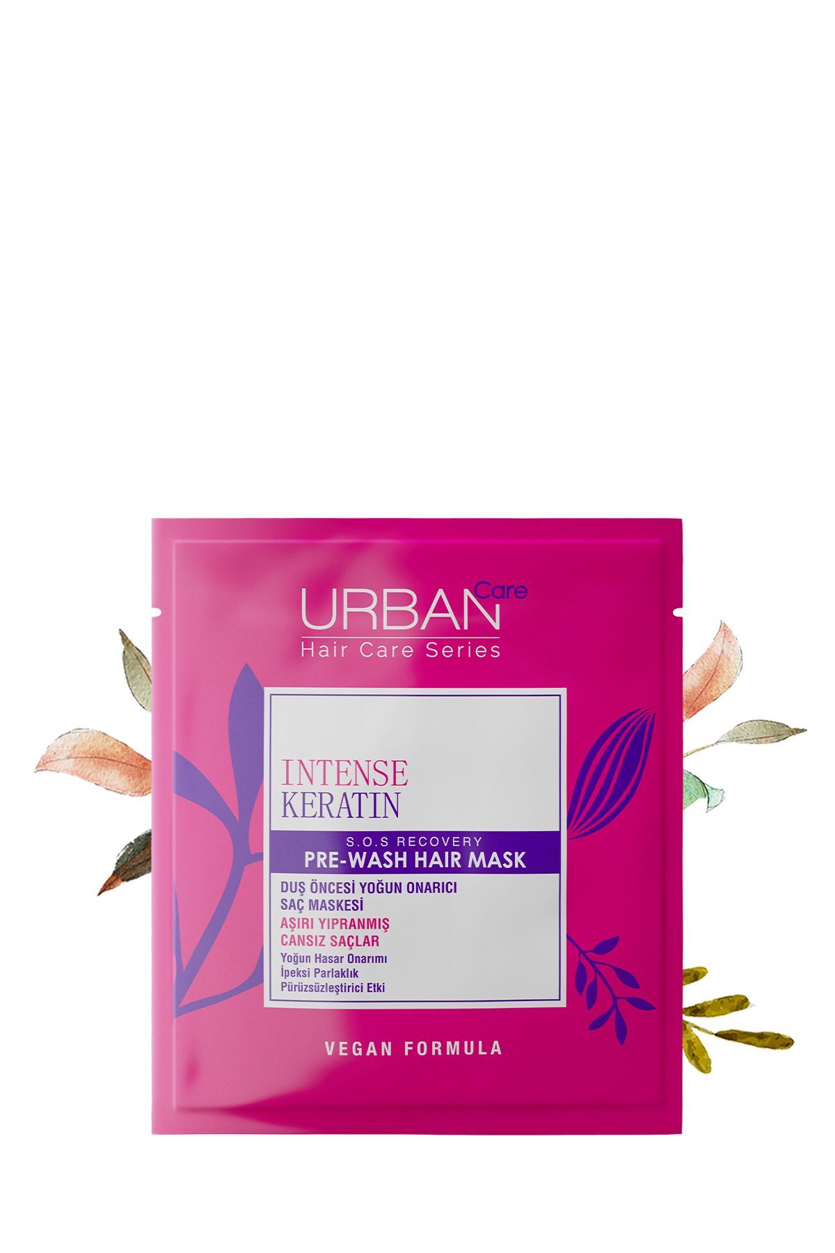 Intense & Keratin Aşırı Yıpranmış ve Cansız Saçlara Özel Duş Öncesi Saç Bakım Maskesi 3x50ml-vegan — SET.URB.161 — تصویر 2 از 4