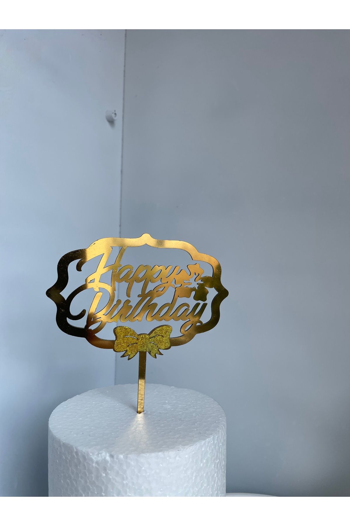 Ege Pastacılık Happy Birthday Pleksi Pasta Süsü