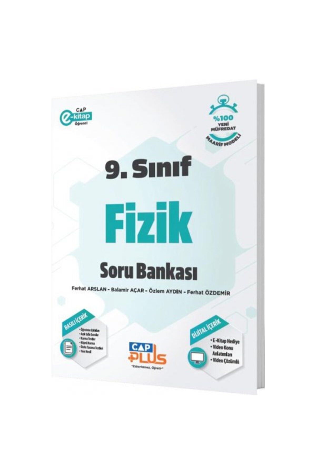 Çap Yayınları Çap 9. Sınıf Anadolu Lisesi Fizik Plus Soru Bankası Parlayan Proje Ayraç Hediye