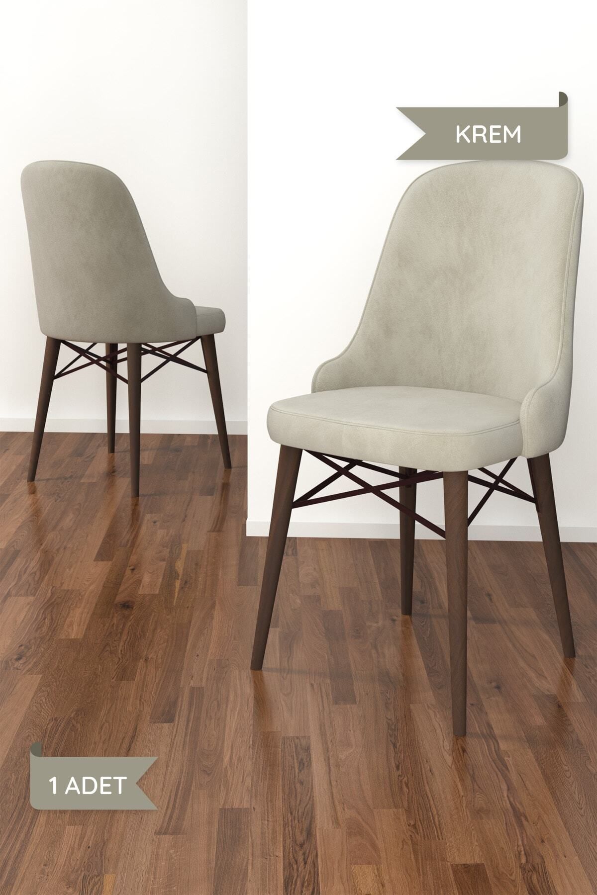 Vilte Meşe Desen 80x132 Mdf Açılabilir Mutfak Masası Takımı 6 Adet Sandalye-3