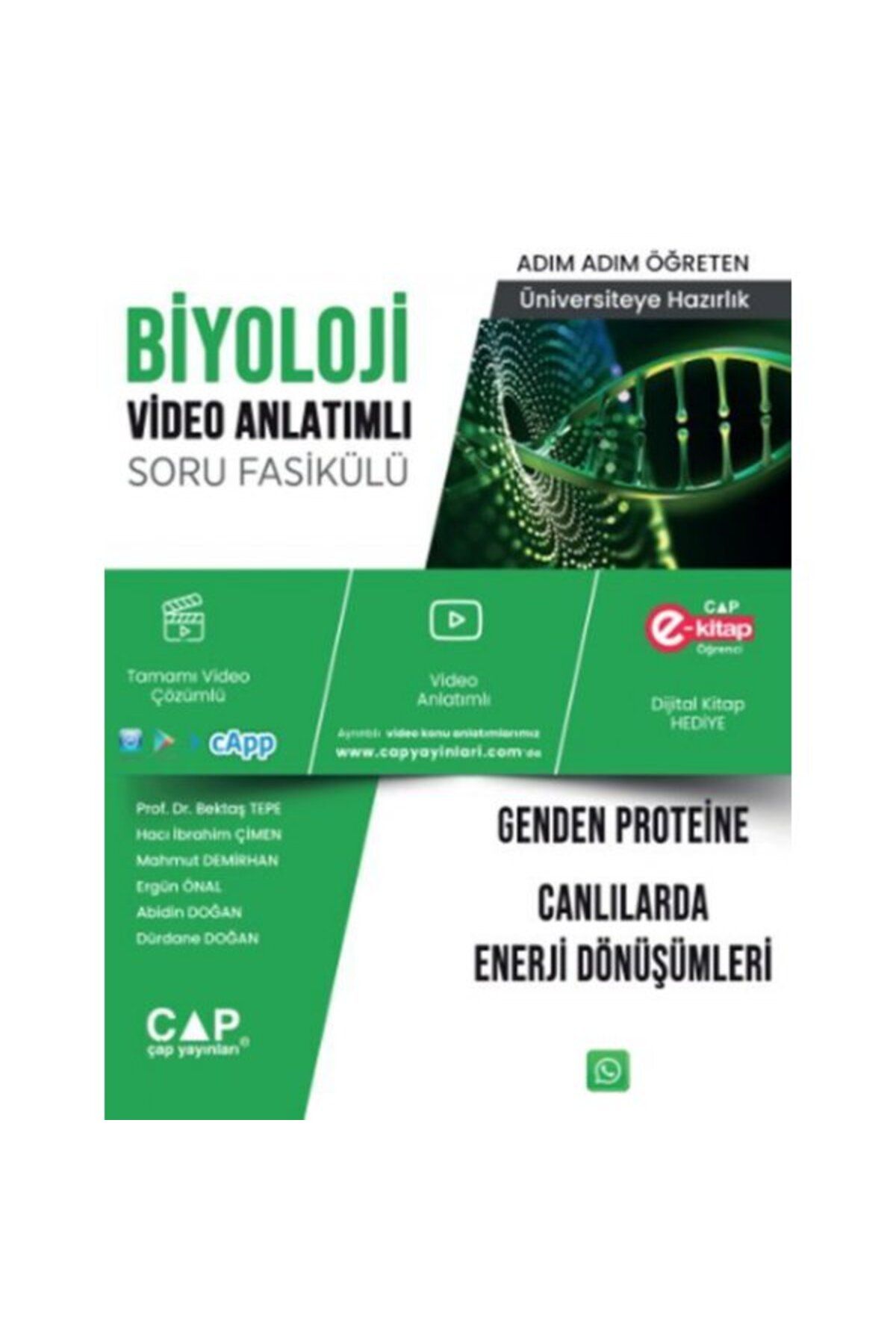 Çap Yayınları Çap Biyoloji Genden Proteine Canlılarda Enerji Konu Anlatımlı Soru Parlayan Proje Ayraç Hediye