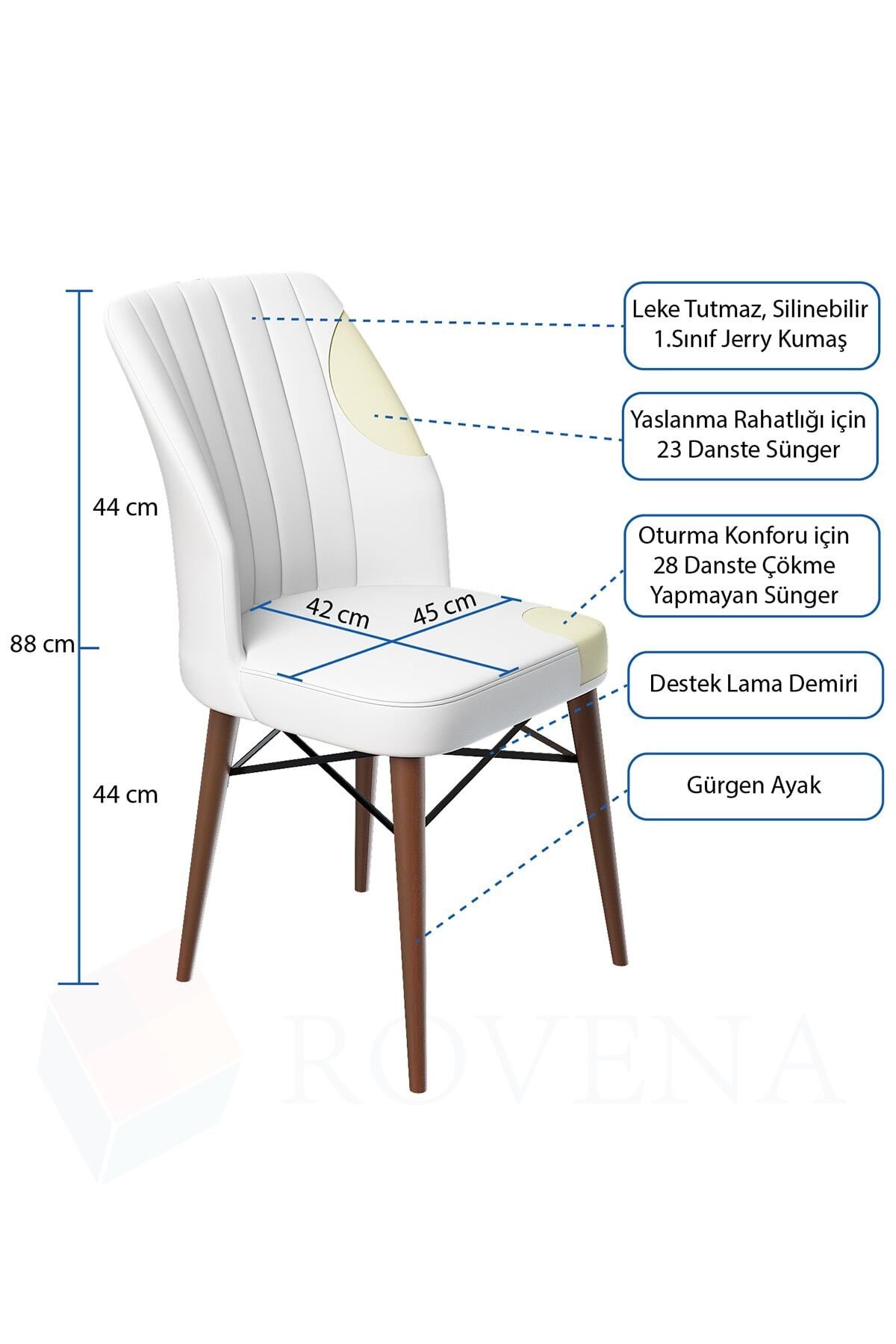 Rima Siyah Mermer Desen 70x110 Mdf Sabit Mutfak Masası Takımı 2 Adet Sandalye-3