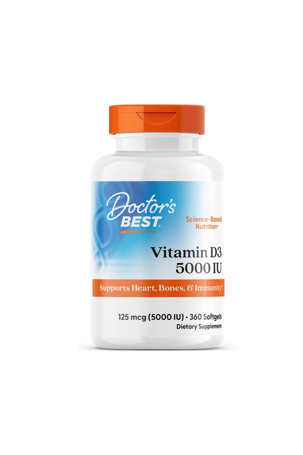 Doctor's Best , Vitamin D3, 125 Mcg (5,000 Iu), 360 Softgels vr65