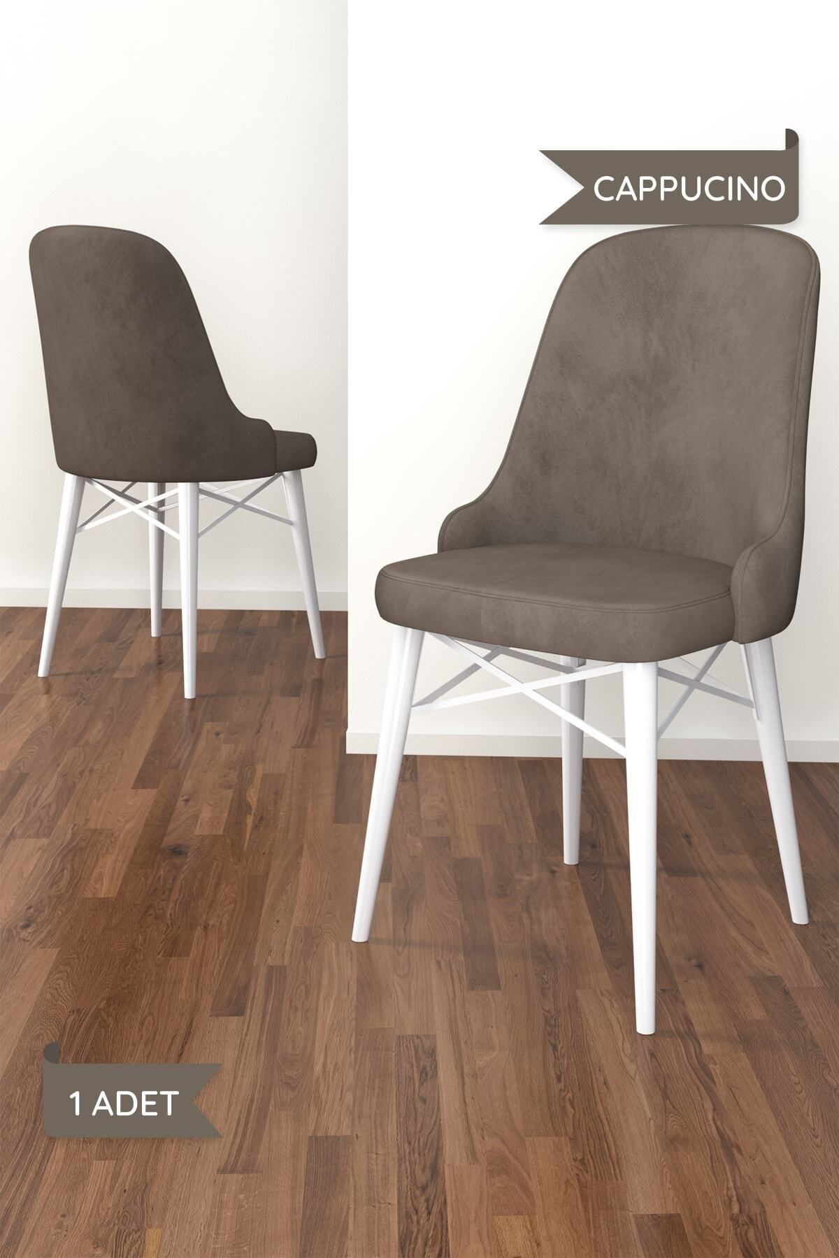 Vilte Beyaz 80x132 Mdf Açılabilir Mutfak Masası Takımı 6 Adet Sandalye-3