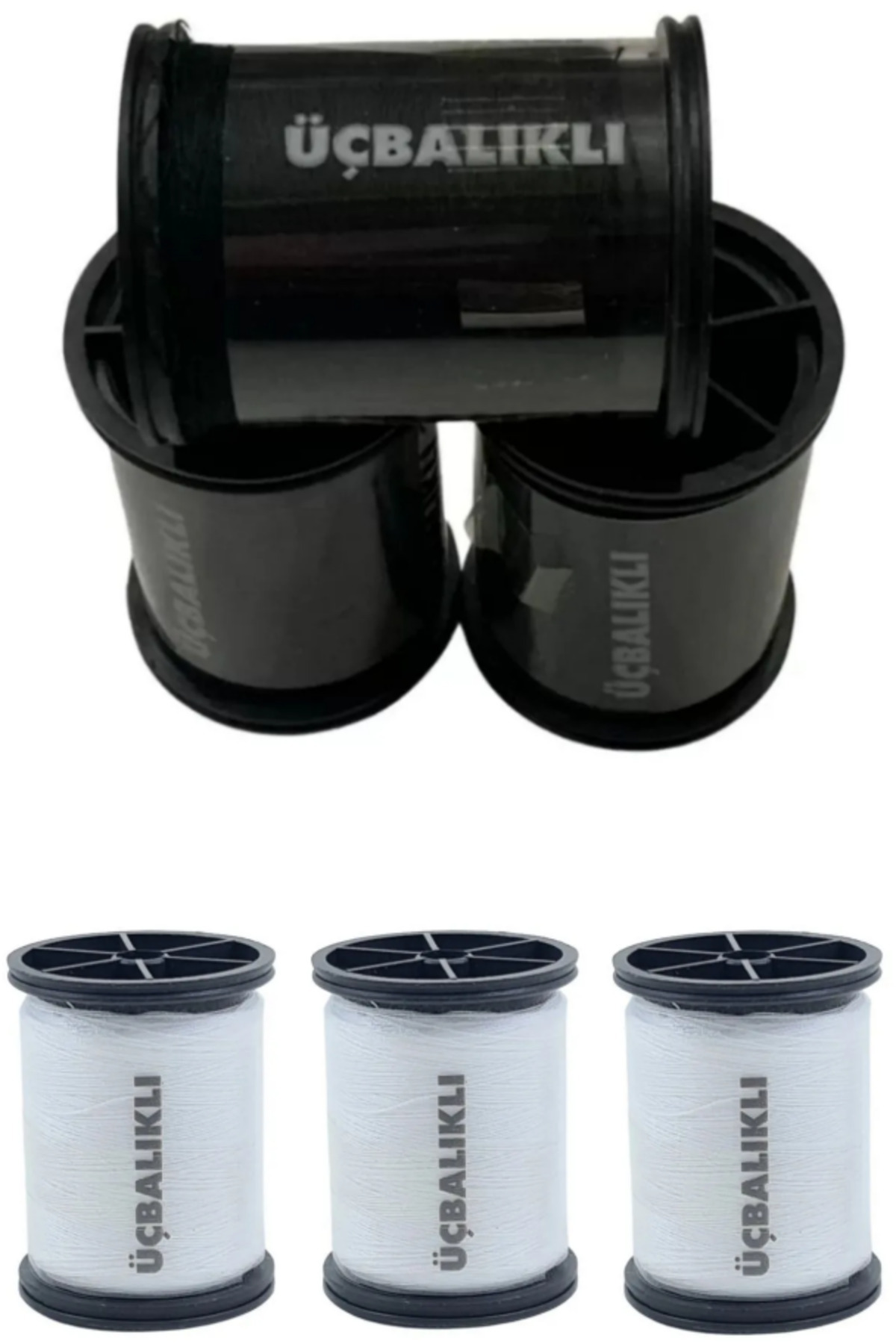 6 Pieces Black 6 Pieces White Sewing Thread Polyester Embroidery Rope Reel Rope 12 Pieces