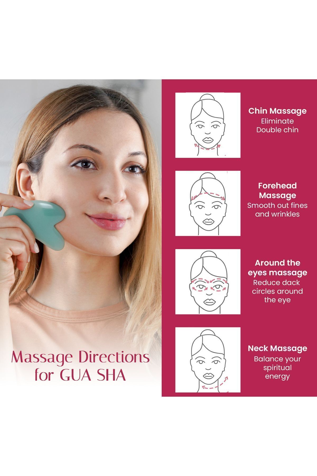 Yüz Masaj Buzu Contour Ice Cube Gua Sha Ice Roller Soğuk Terapi Doğal Bakım Ve Cilt Bakım Aleti — صورتی milano home — تصویر 6 از 6