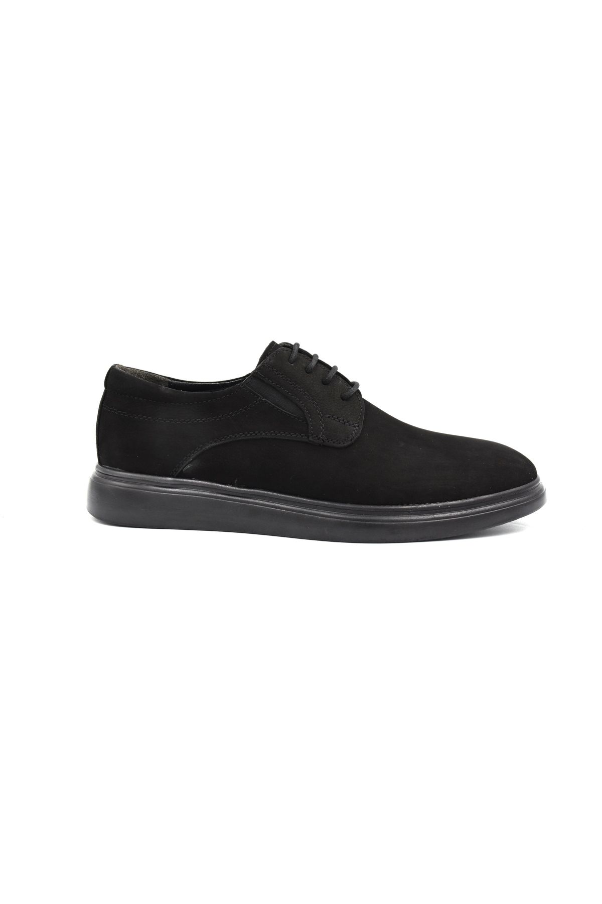 BEYAZ-Stilloni Genuine Leather Men's Casual Shoes - Poly, Light Sole, Lace-Up, Black 3