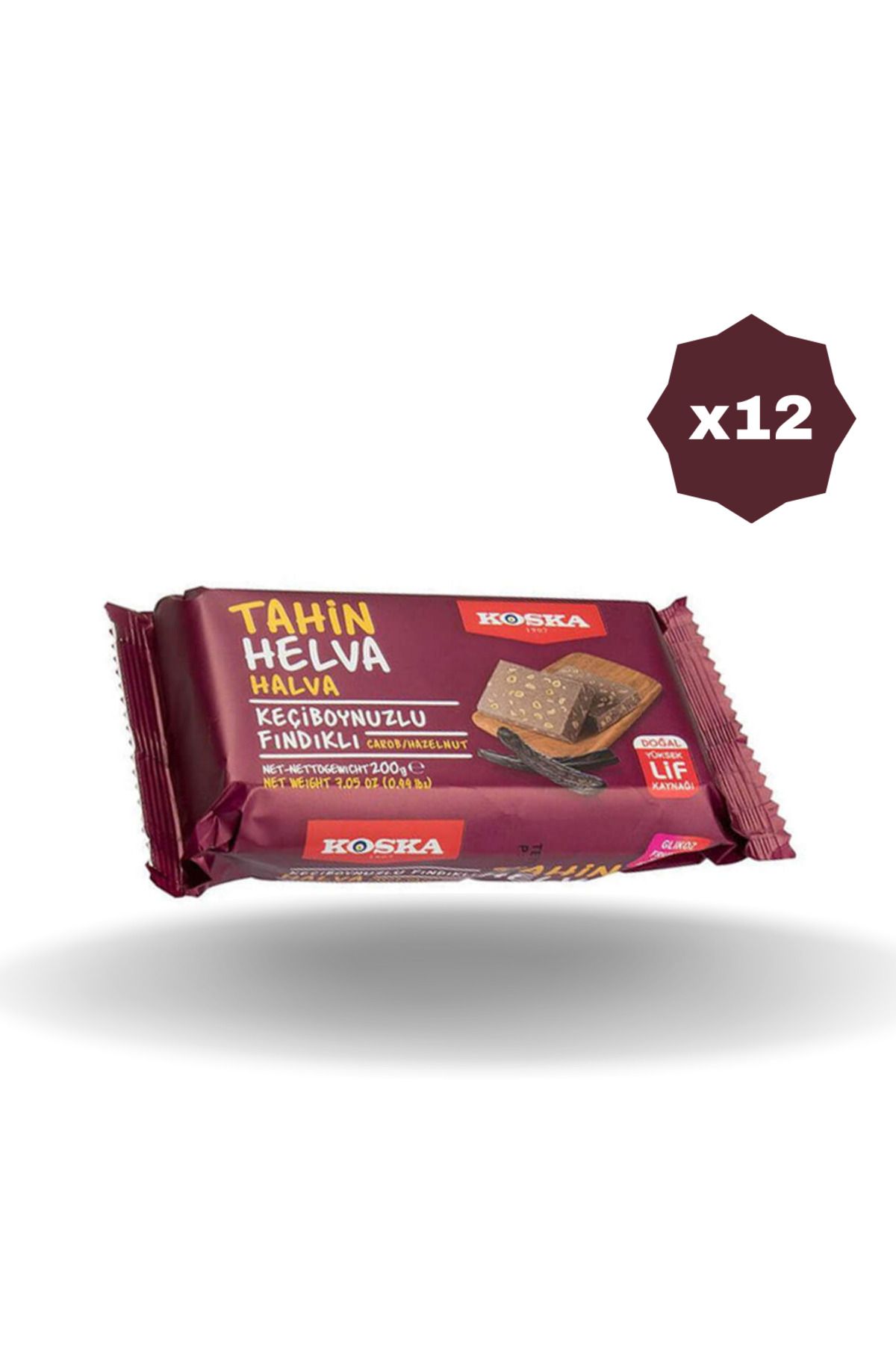 Koska KEÇİBOYNUZU FINDIKLI HELVA 200 GR - (12 ADET)