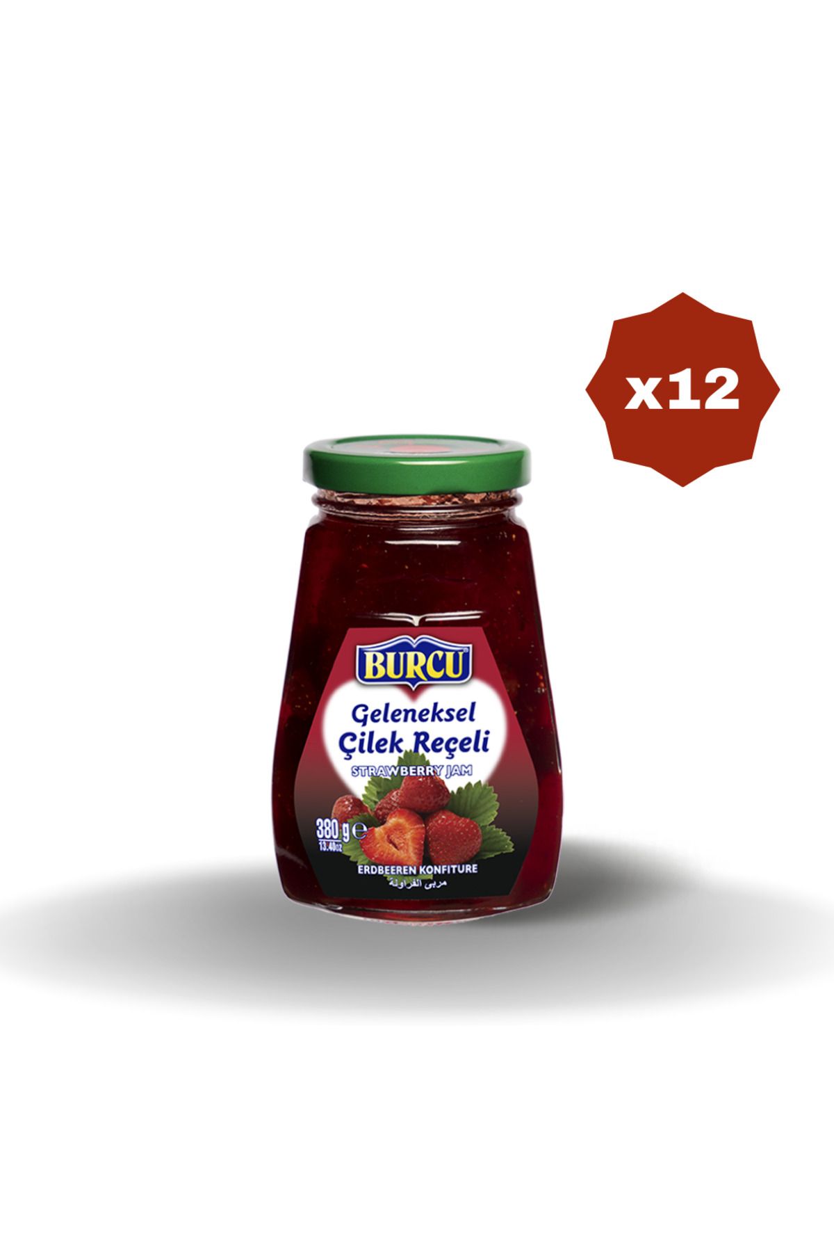 BURCU ÇİLEK REÇELİ 380 GR - (12 ADET)