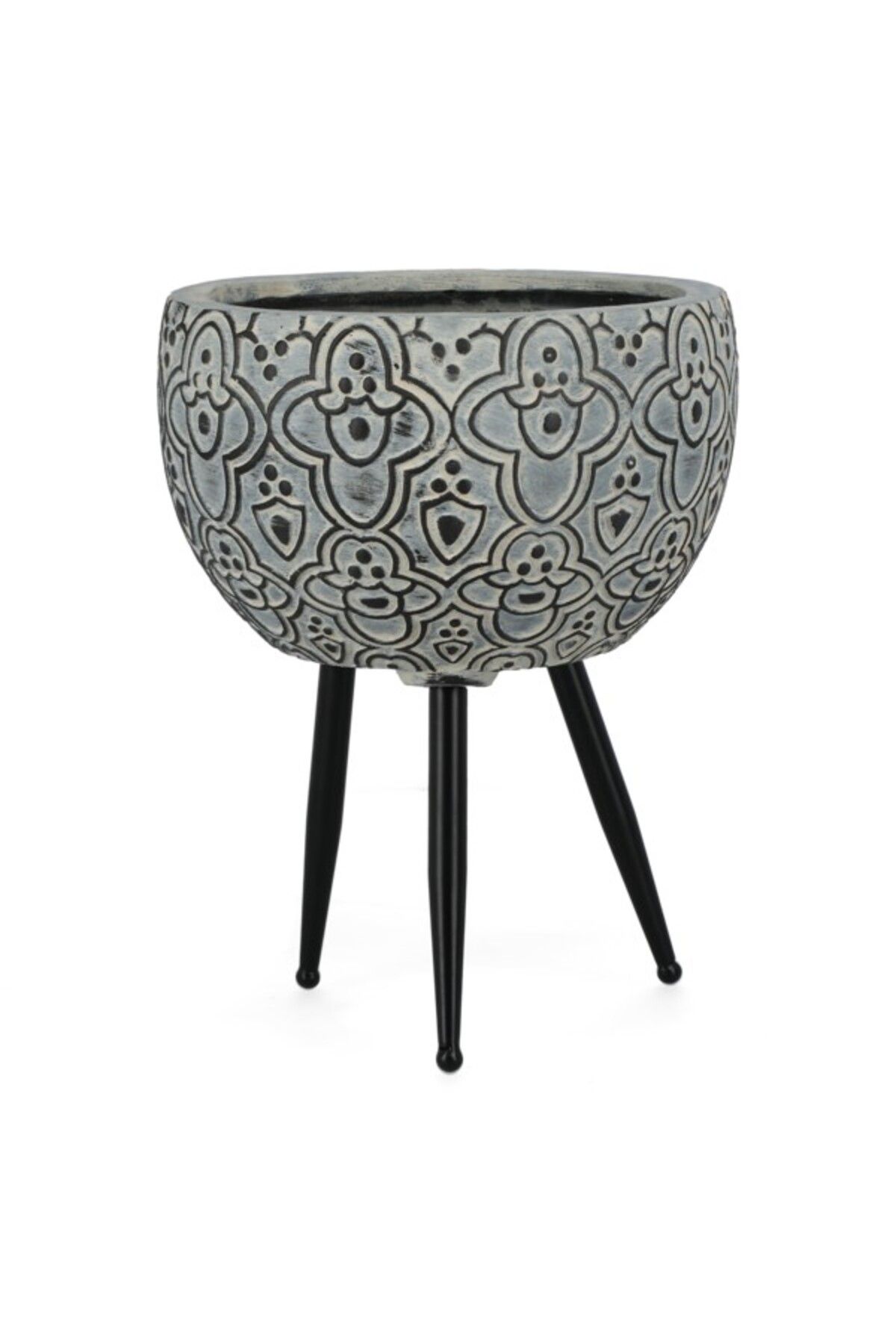 SERENE-Quick Cleaning Portable Round Planter with Tripod Stand 1