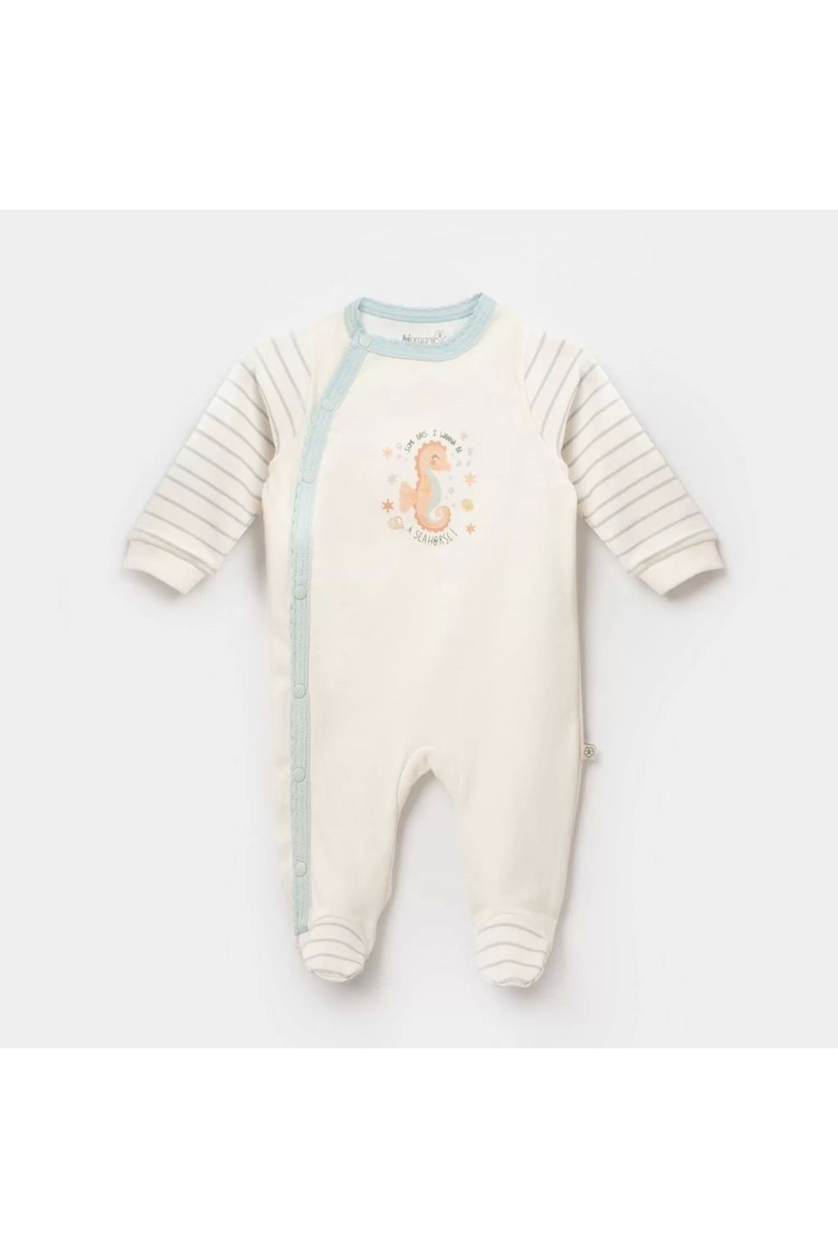 belle vista Save The Seahorse Newborn Bebek Tulum  Bej-mint