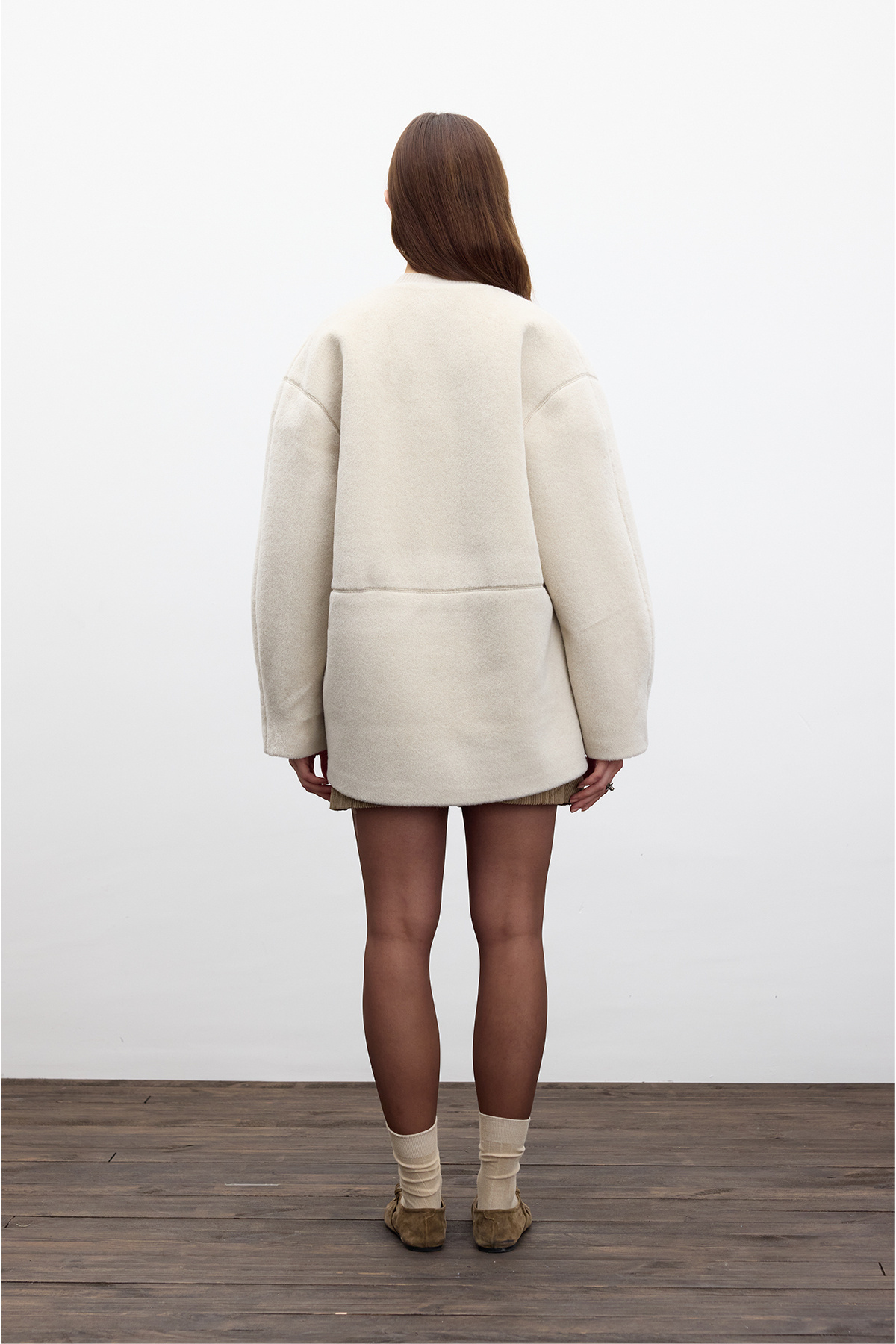 Manuka-Beige Cashew Coat - with Pockets 7