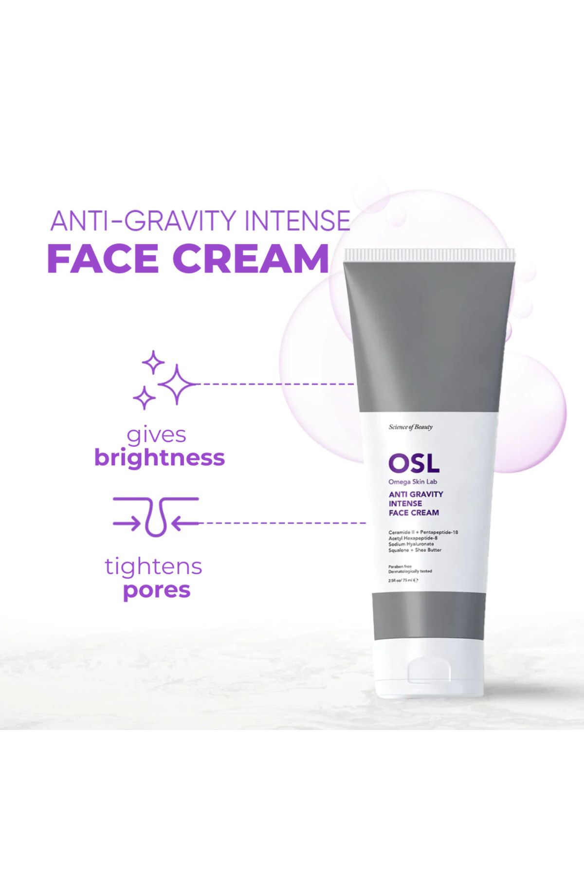 OSL Omega Skin Lab-OSL Anti Gravity Intense Face Cream, 75ML - Retinol Serum for Face,  Retinol Infused with Ceramide I 4